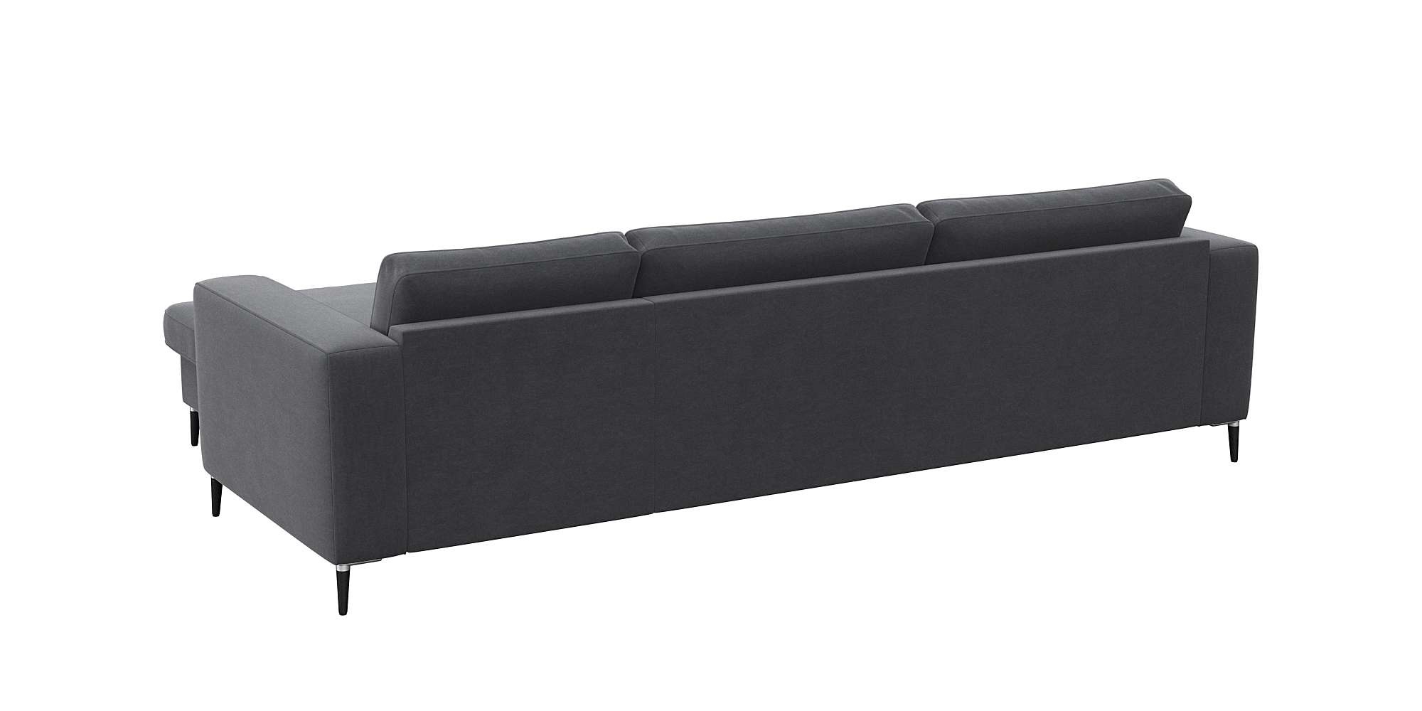FLEXLUX Ecksofa »Fiore, superbequemer Sitzkomfort durch Kaltschaum im Sitz, L-Form«, breite Armlehnen, Füße Alu+schwarz