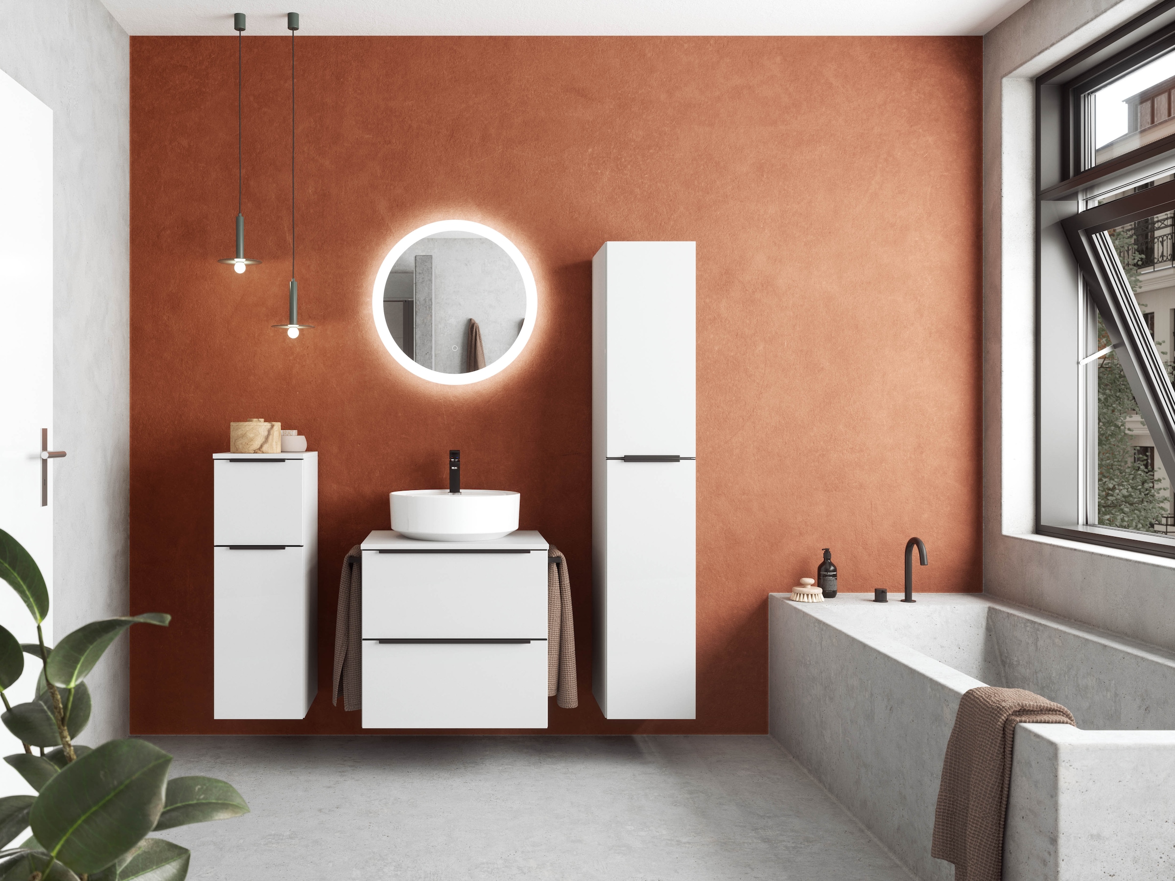 nobilia® Badmöbel-Set »Alvene« vormontiert, mit Soft-Close, 4 Stk. tlg. günstig online kaufen