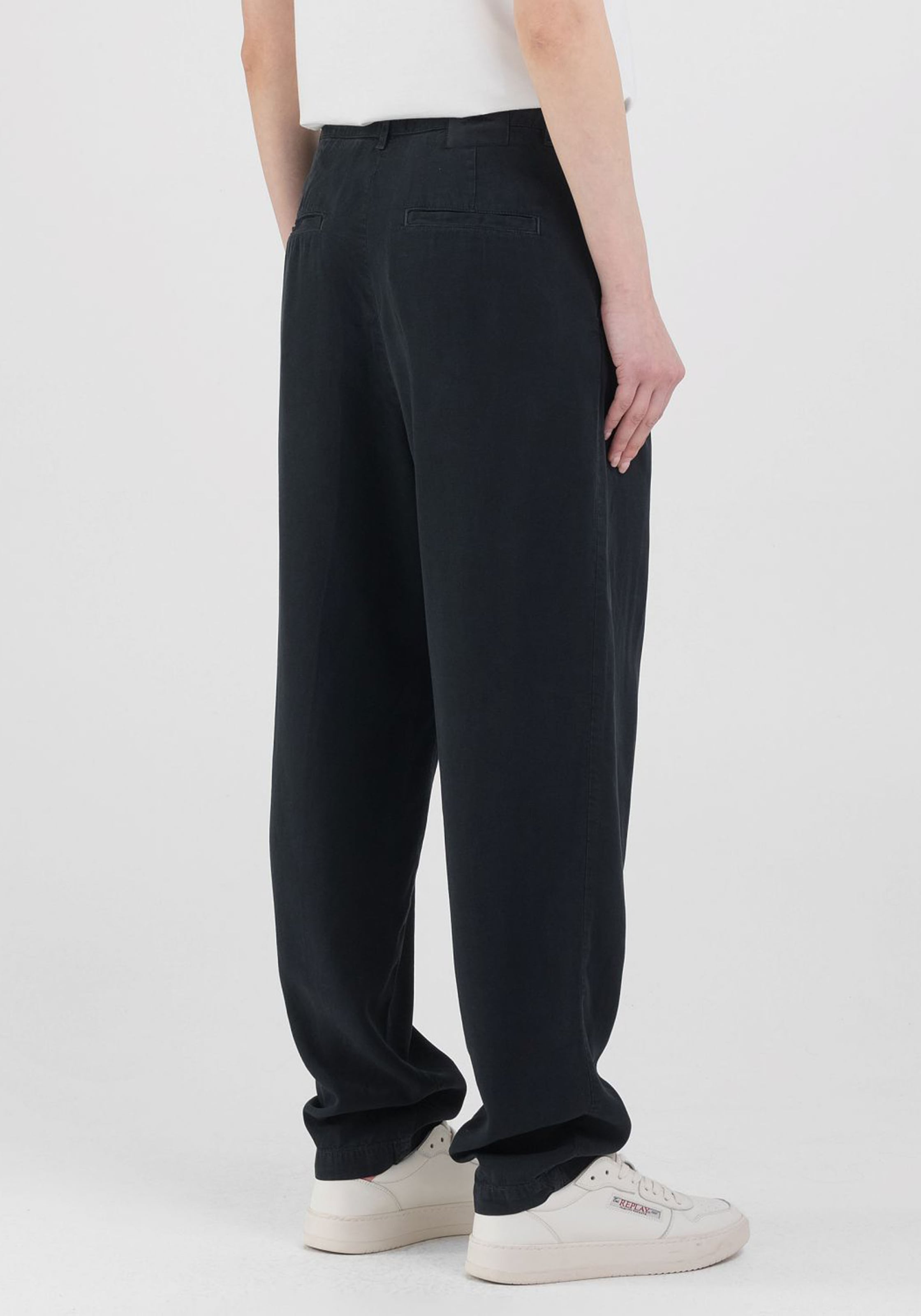 Replay Bundfaltenhose, in softer Qualität