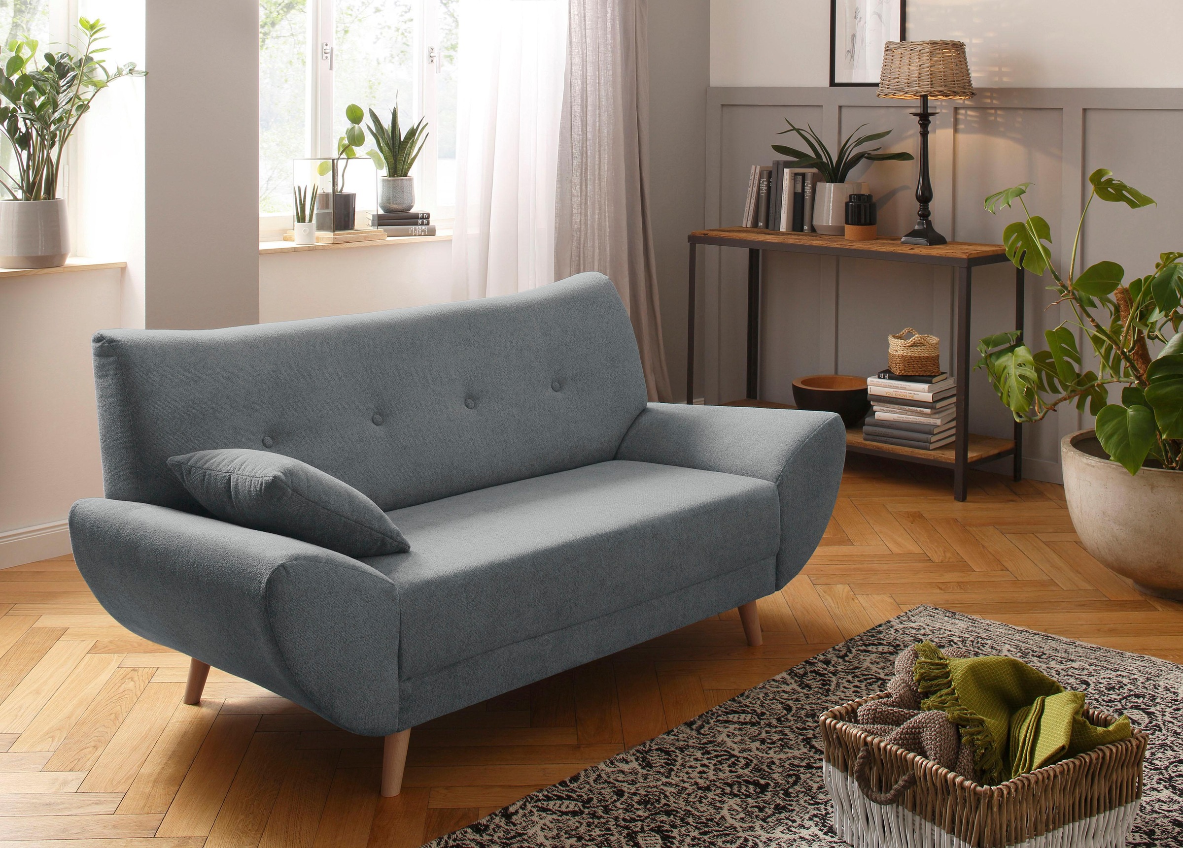Home affaire Polstergarnitur »Basta«, (3 tlg.), Komfortable Wellenunterfederung