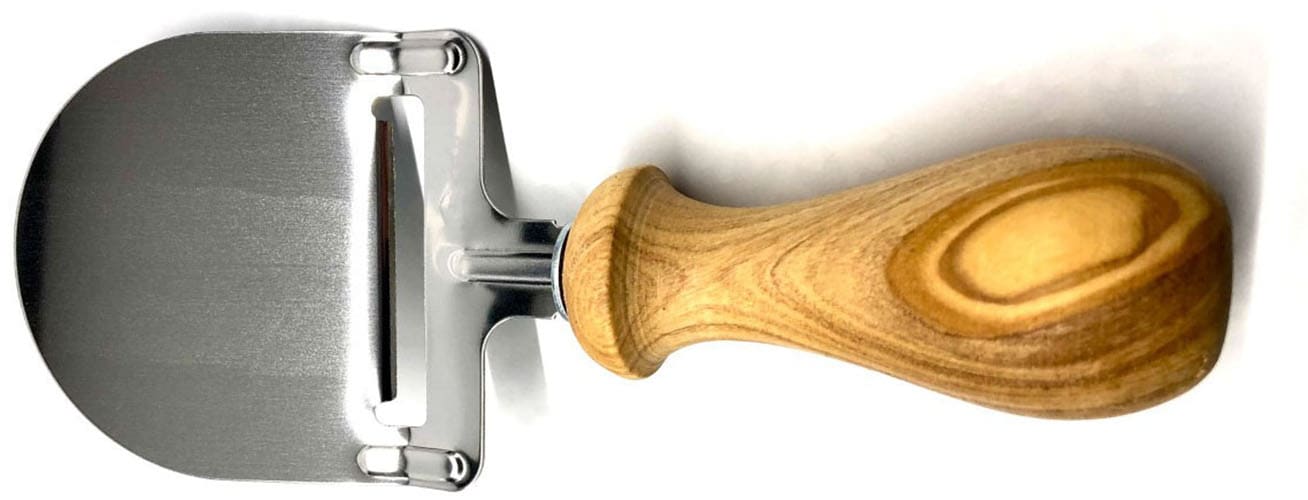 Olivenholz-erleben Käsehobel »aus Edelstahl mit Olivenholzgriff« gedrechselter Griff, ideal für Schnitt- und Hartkäse, Schokolade