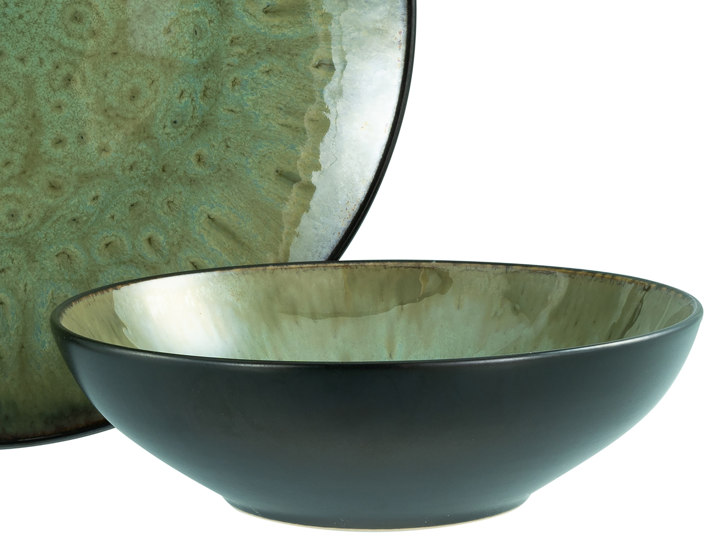 CreaTable Teller-Set »Jawa, Tellerset 12-tlg« Reaktivglasur