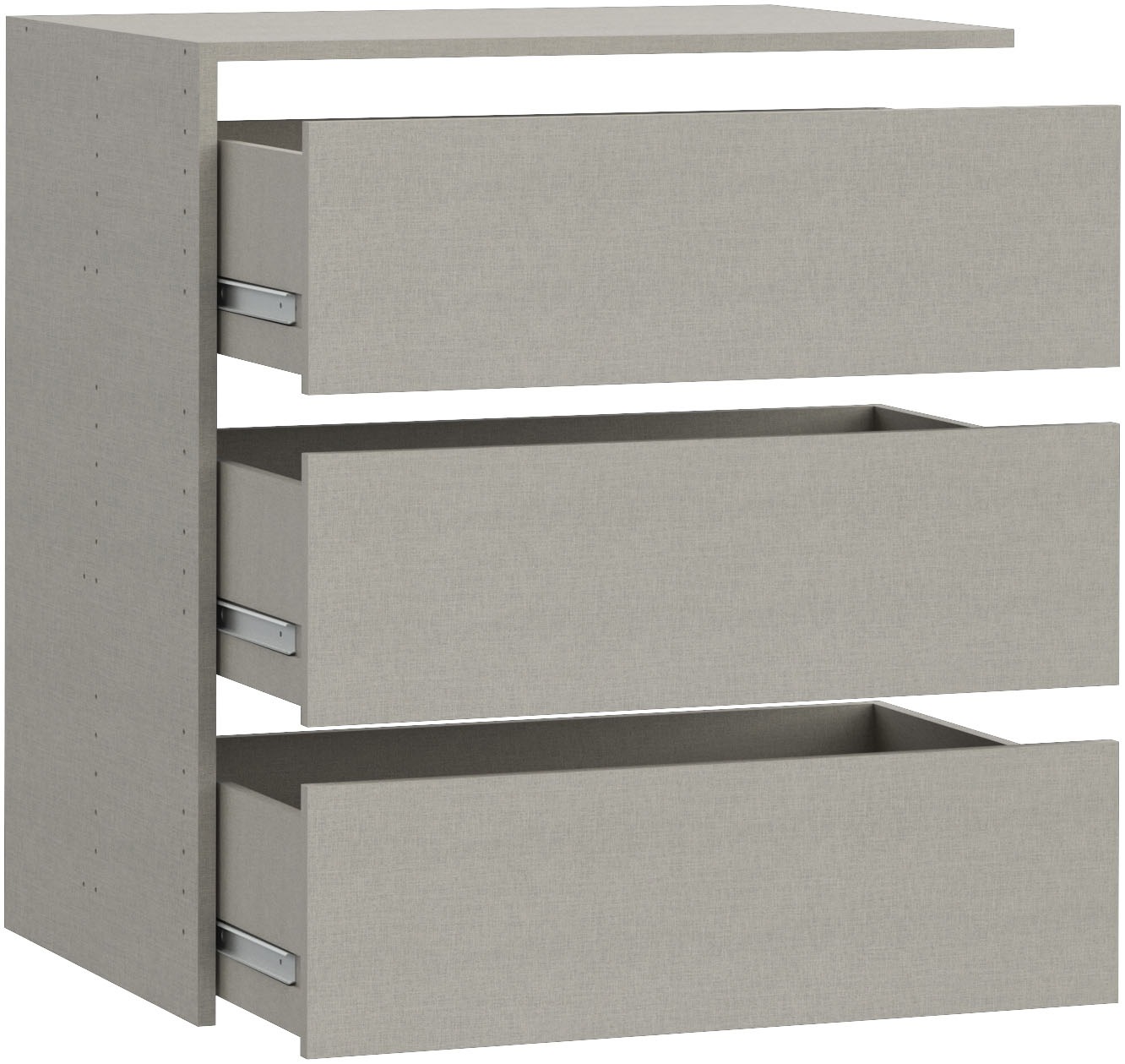 FORTE Inneneinteilung Set aus 3 Schubkästen, Übersichtliche Ablage, geordnete Aufbewahrung