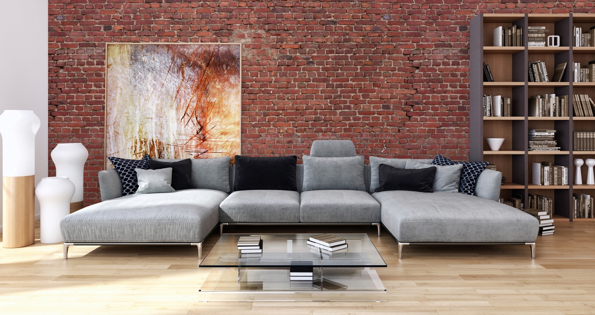 Architects Paper Fototapete »Red Brick«, Vlies, Wand, Schräge