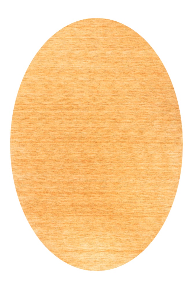 morgenland Wollteppich »Uni - Gabbeh Teppich - Softy«, oval, 1,6 mm Höhe, Gabbeh Optik, Uni Farben, reine Wolle, sehr weicher Flor, Wohnzimmer