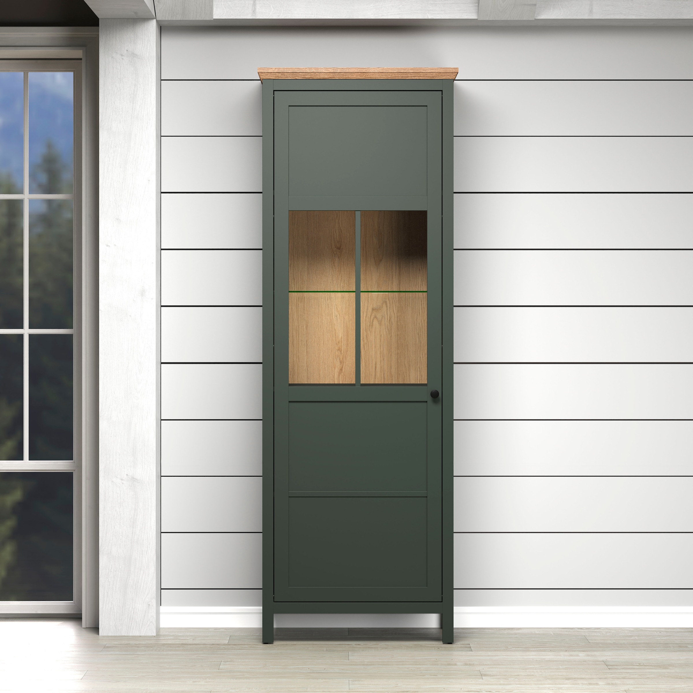 Home affaire Vitrine »Vienna« 1 Stk. tlg. Standvitrine mit Beleuchtung und günstig online kaufen