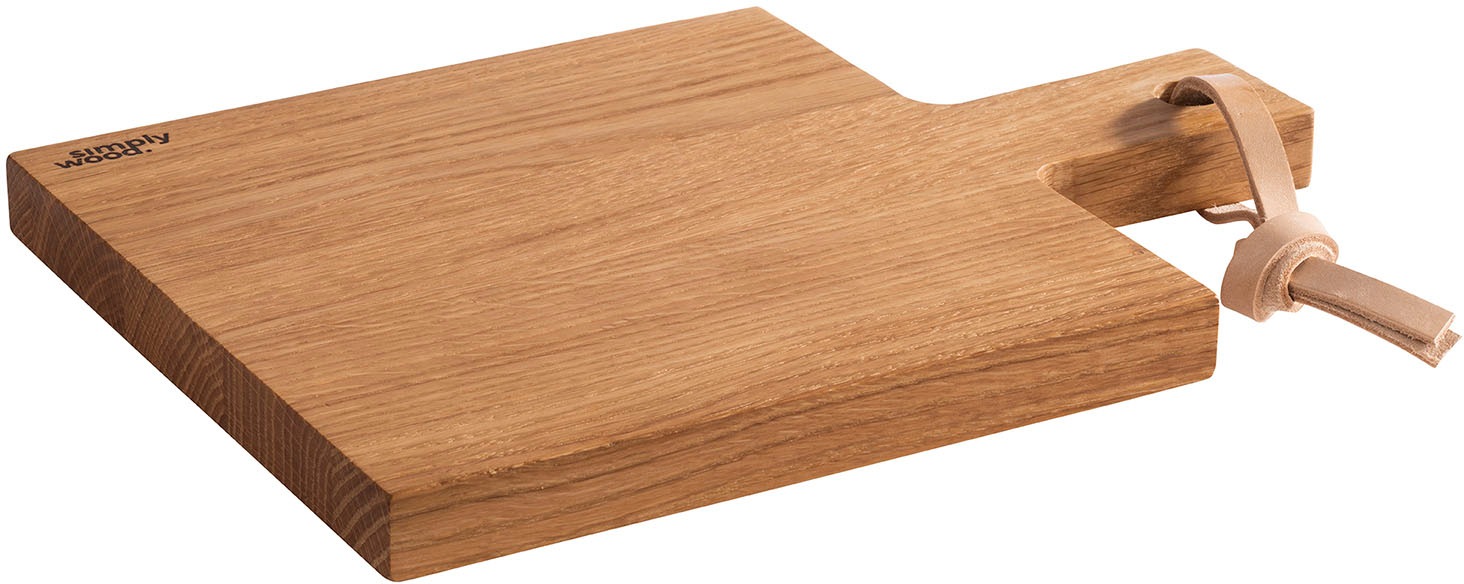 APS Servierbrett »SIMPLY WOOD« mit Hängeloch und Lederband, geölt