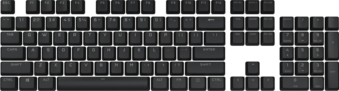 Tastatur-Tastenkappen »PBT DOUBLE-SHOT PRO-Tastenkappen-Mod-Kit«