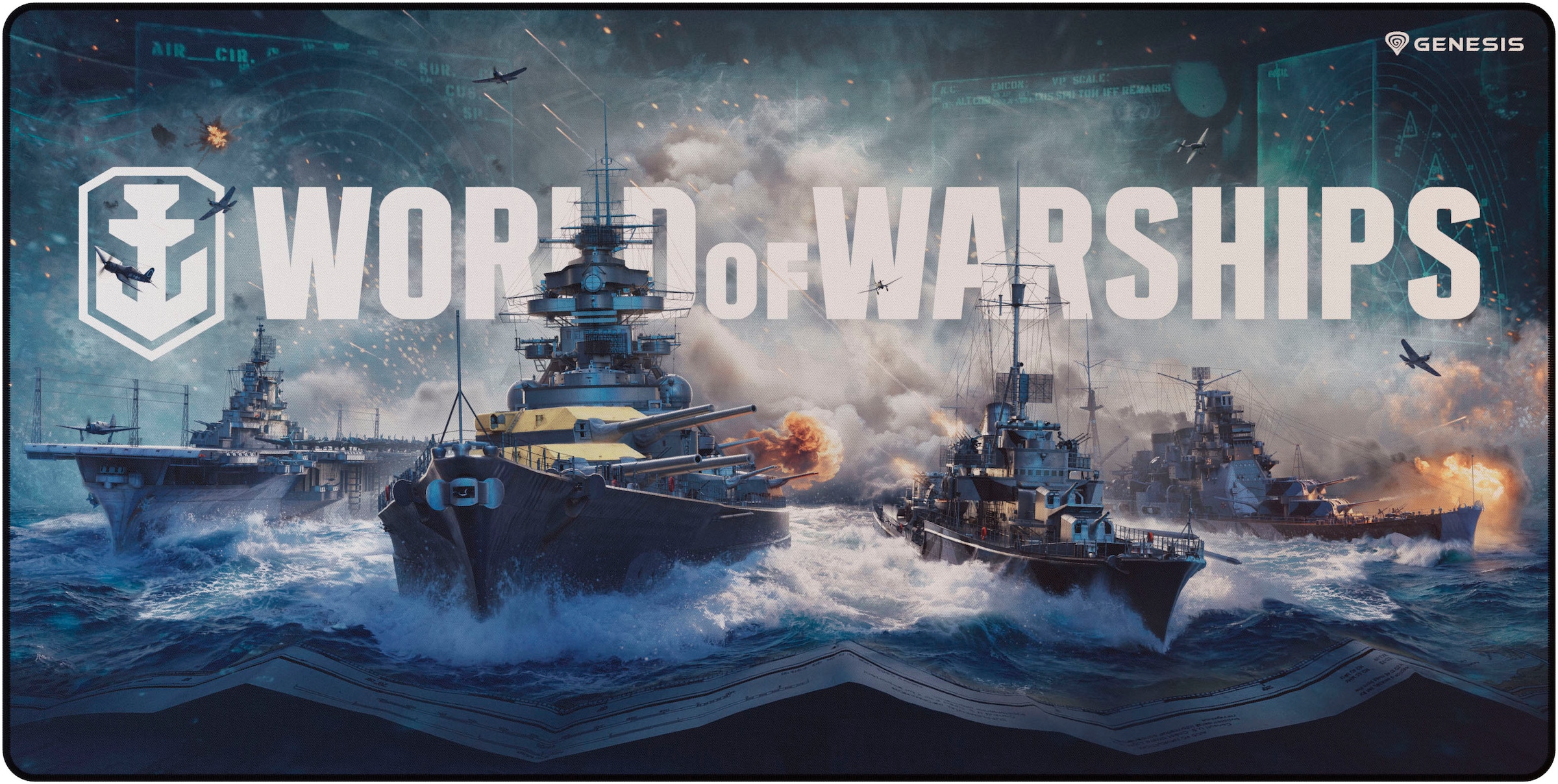 Genesis Mauspad »CARBON 500 "WOWS ARMADA" XXL (900mm x 450mm)«