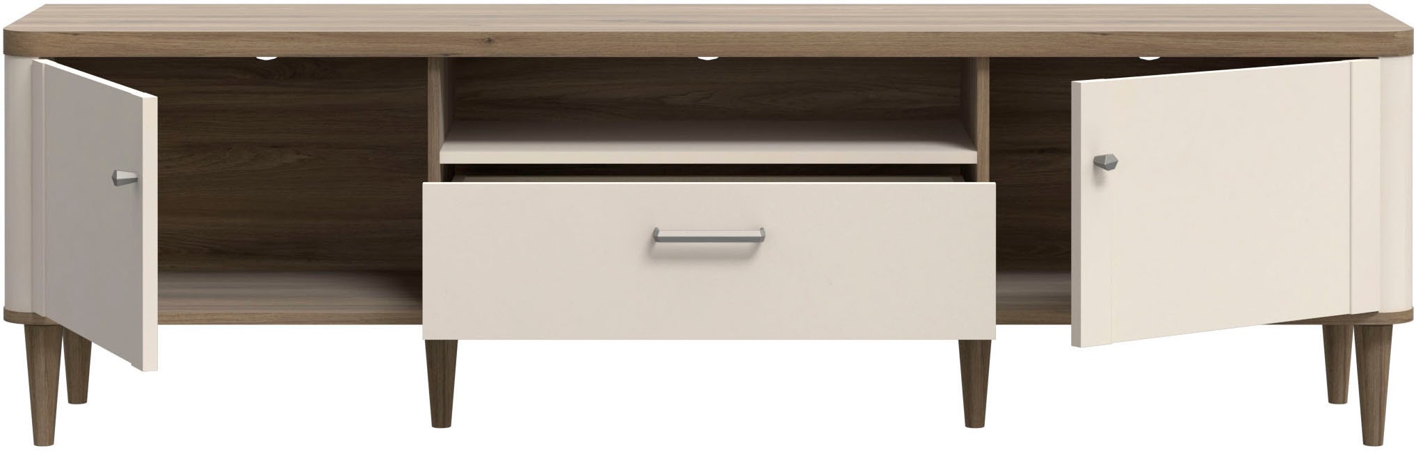 FORTE TV-Board, B/H/T 179,8/53,3/41,2 cm Echtholzfüße