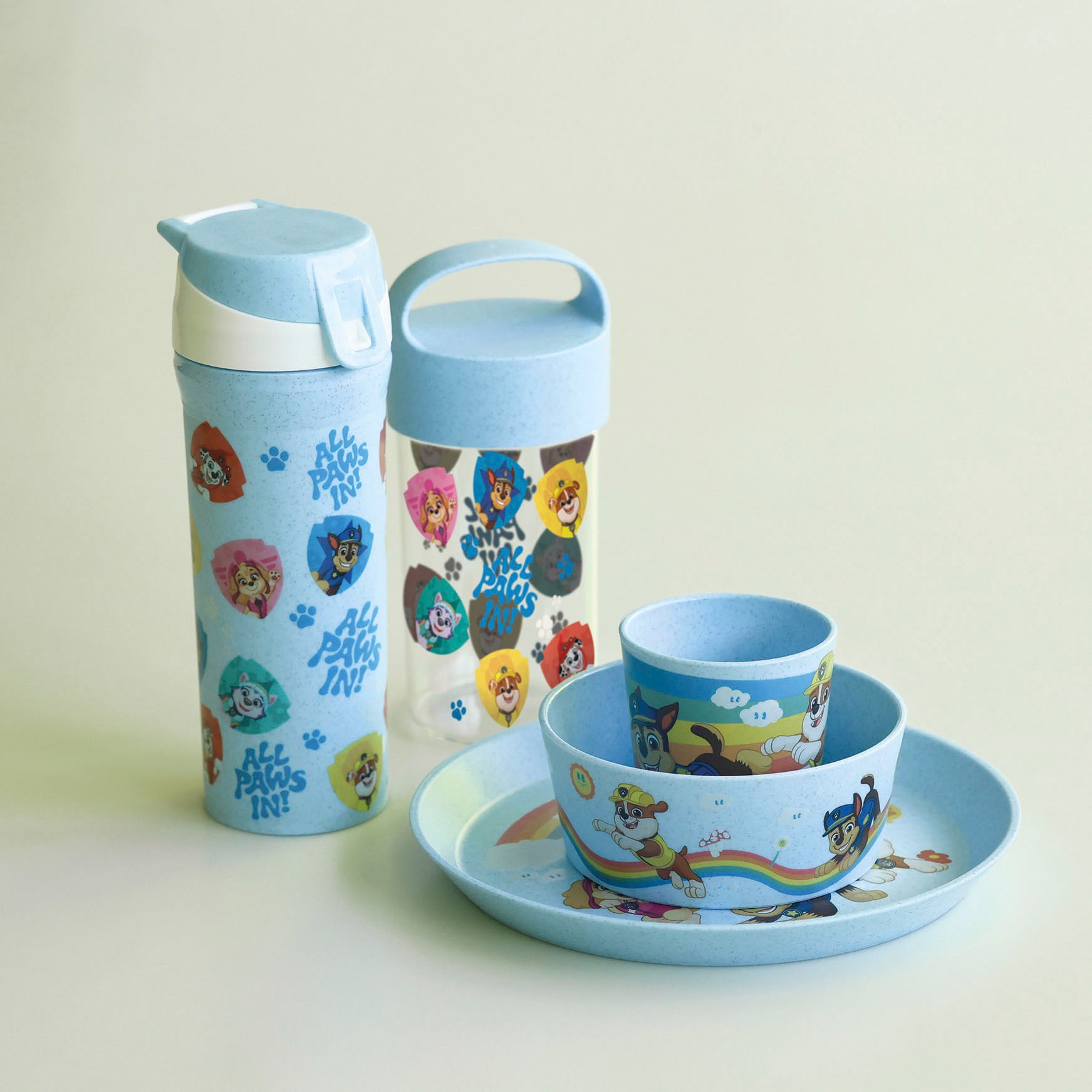 KOZIOL Kindergeschirr-Set »Kleiner Teller + Schale + Becher CONNECT GROW PAW PATROL«, (Set, 3 tlg.), 100% melaminfrei & recycelbar, CO² neutral in Deutschland produziert!