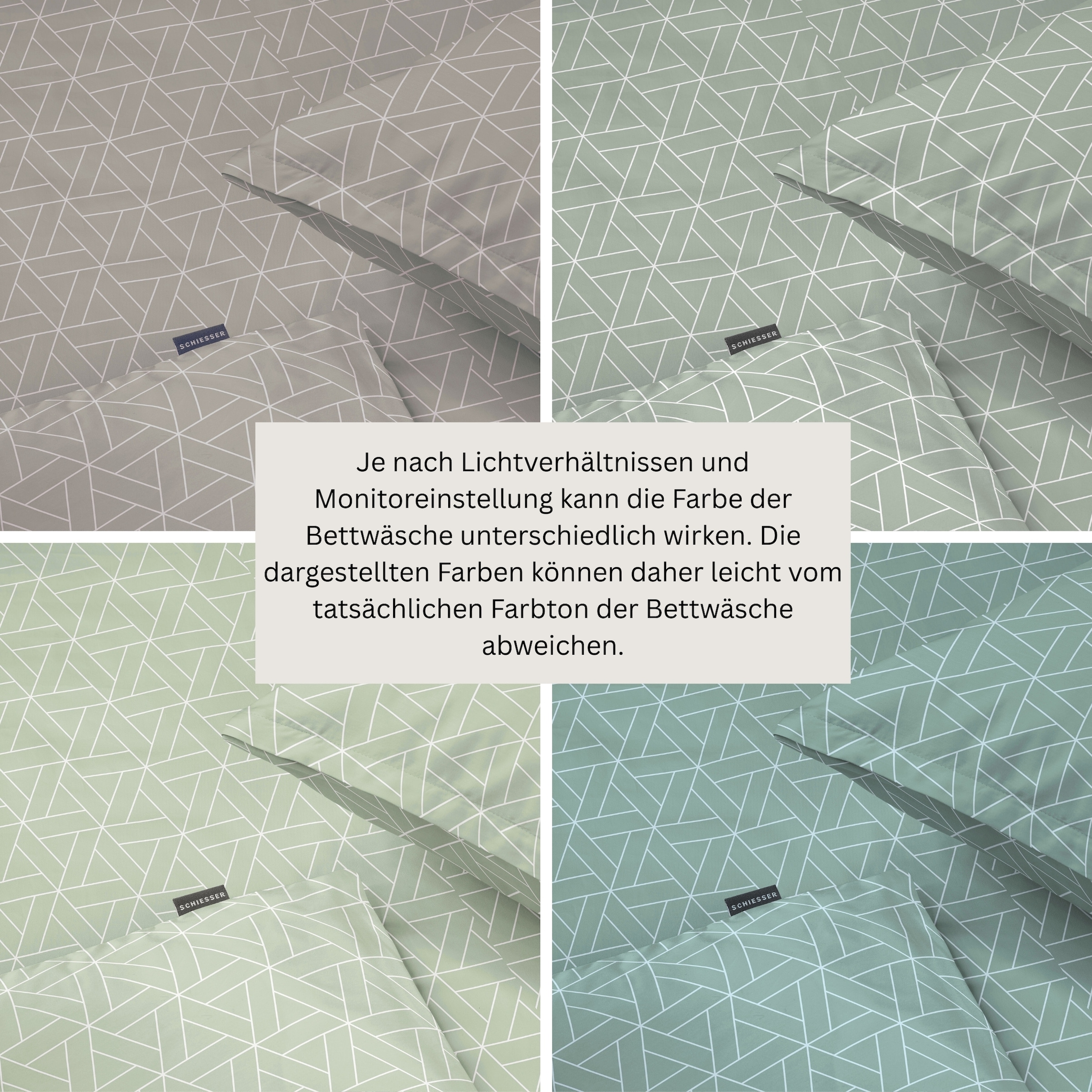 Schiesser Bettwäsche »Tris aus weicher Baumwolle mit grafischem Muster« 2 MADE IN GREEN by OEKO-TEX®