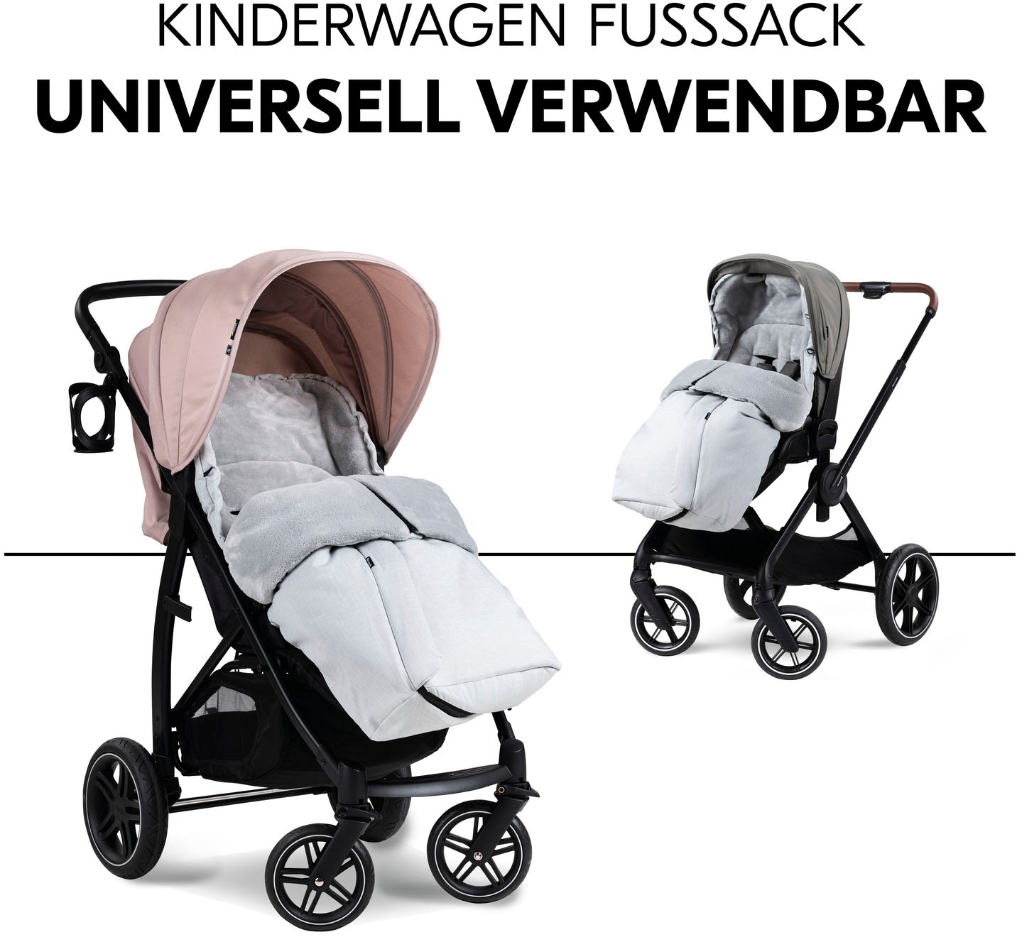 Hauck Fußsack »Pushchair Footmuff Winter, grey«