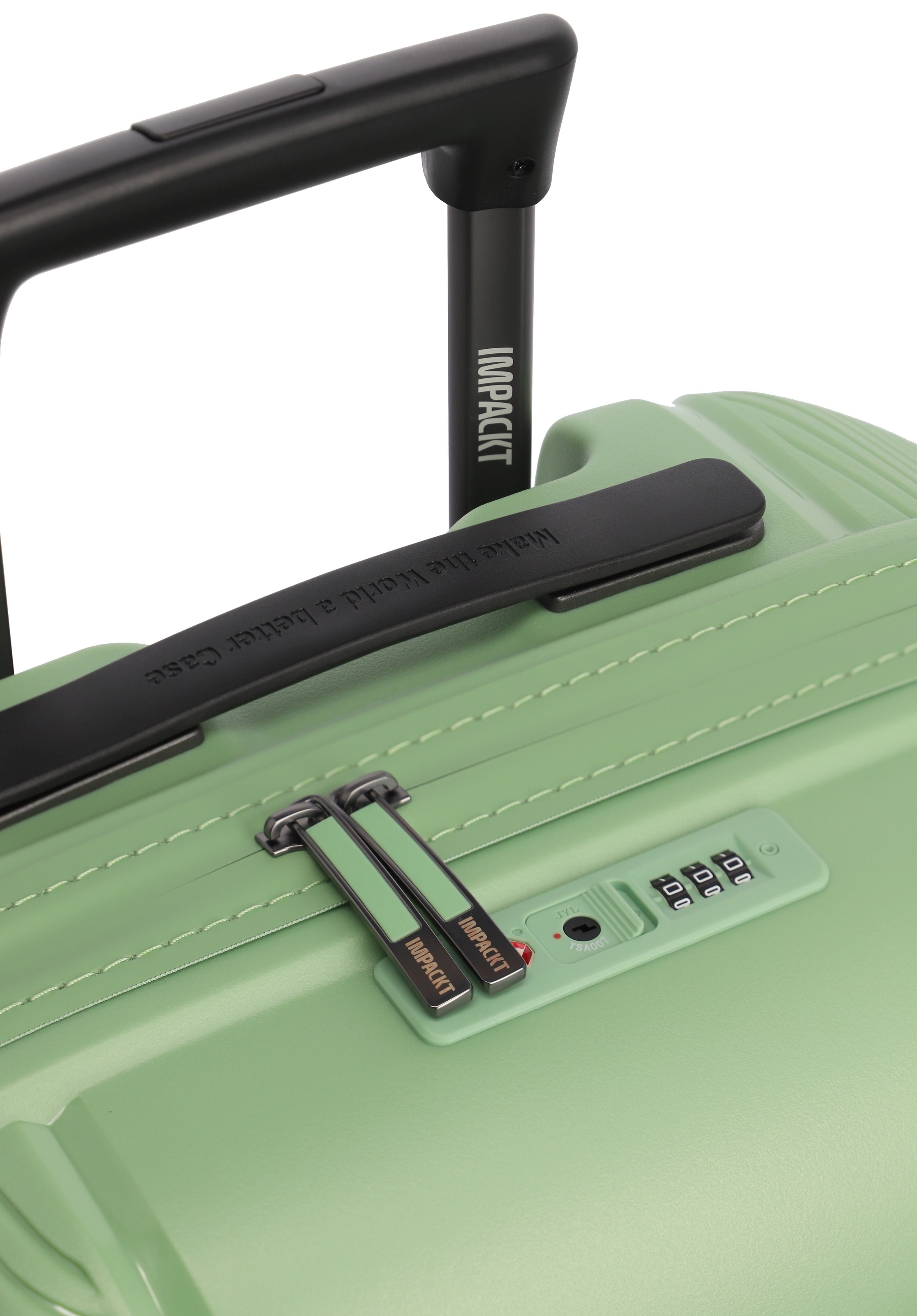 IMPACKT Hartschalen-Trolley »IP1, verschiedene Größen und Farben«, 4 Rollen, Hartschalen-Koffer vegan Koffer Reisegepäck USB-Port TSA Zahlenschloss