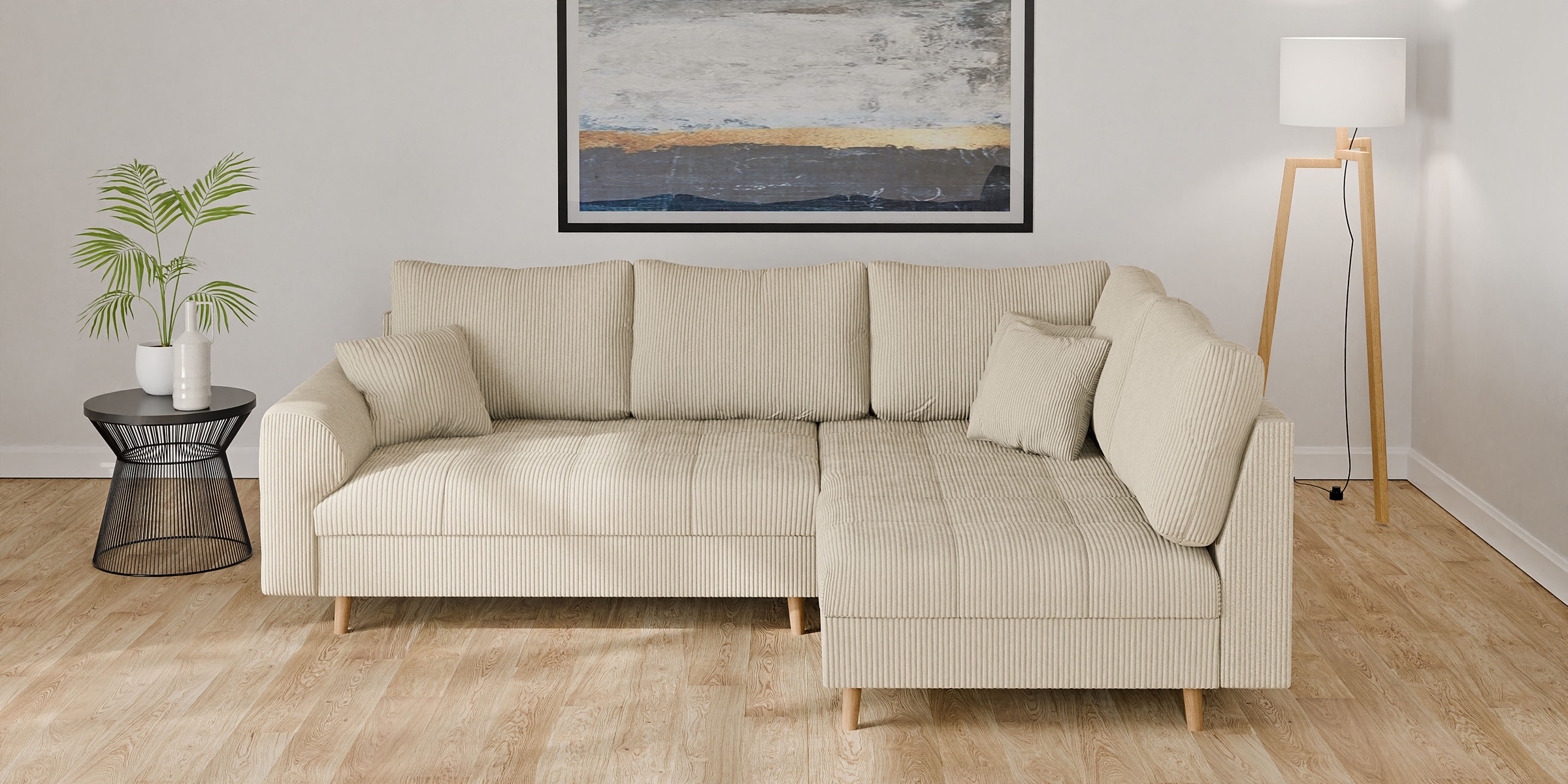 Home affaire Ecksofa »CHARRE L-Form mit Ottomane, Maße B/T/H: 231/161/81 cm günstig online kaufen