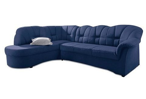 DOMO collection Ecksofa »Papenburg, zeitlose Rückensteppung, elegante Armle günstig online kaufen