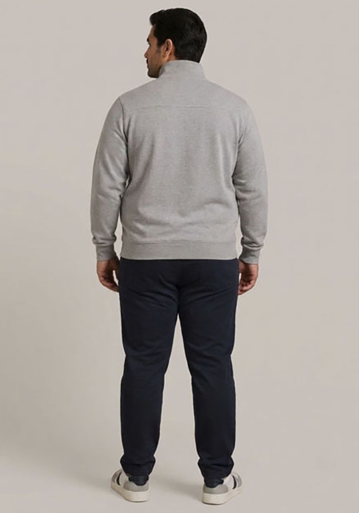 Man's World Plus Sweatjacke mit Reißverschluss, normale Länge, aus Baumwolle und Polyester