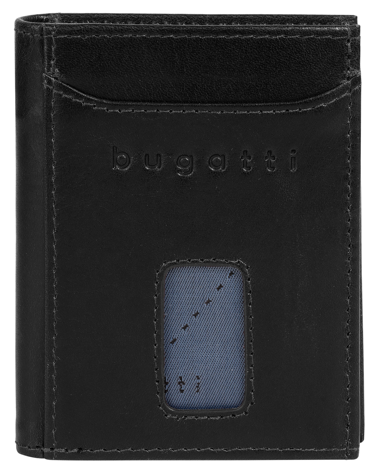 BUGATTI Geldbörse »SECURE SLIM« echt Leder schwarz