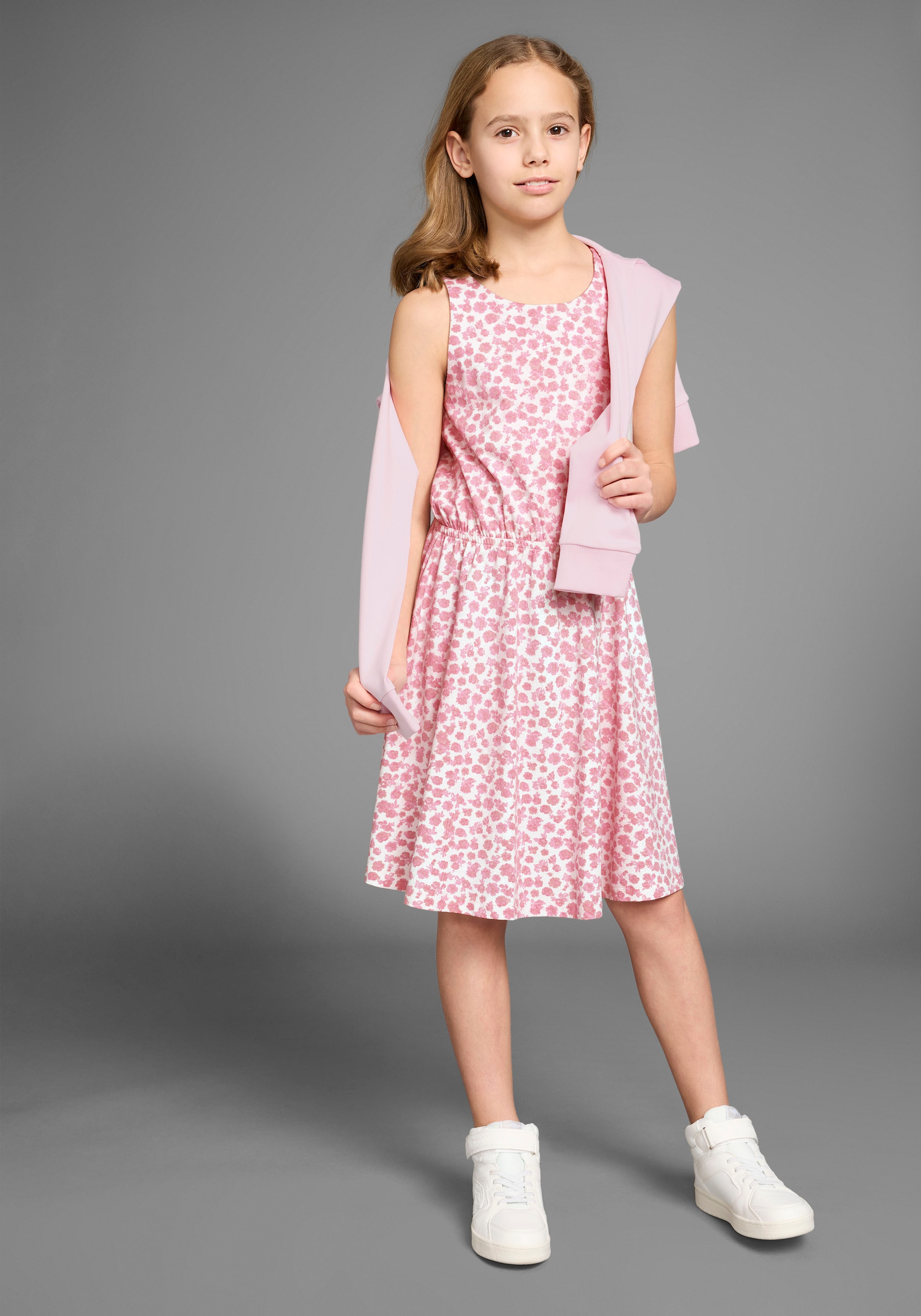 KangaROOS Jerseykleid », Skaterkleid in schönen Allover-Muster« für Partys und Treffen mit Freunden,  kniefrei,  modisch