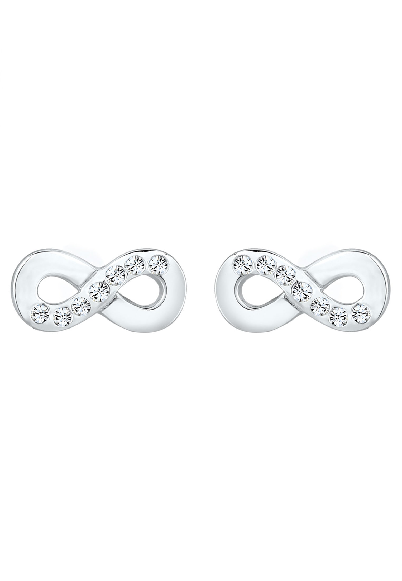 Elli Paar Ohrstecker »Infinity Symbol Kristalle 925 Sterling Silber«