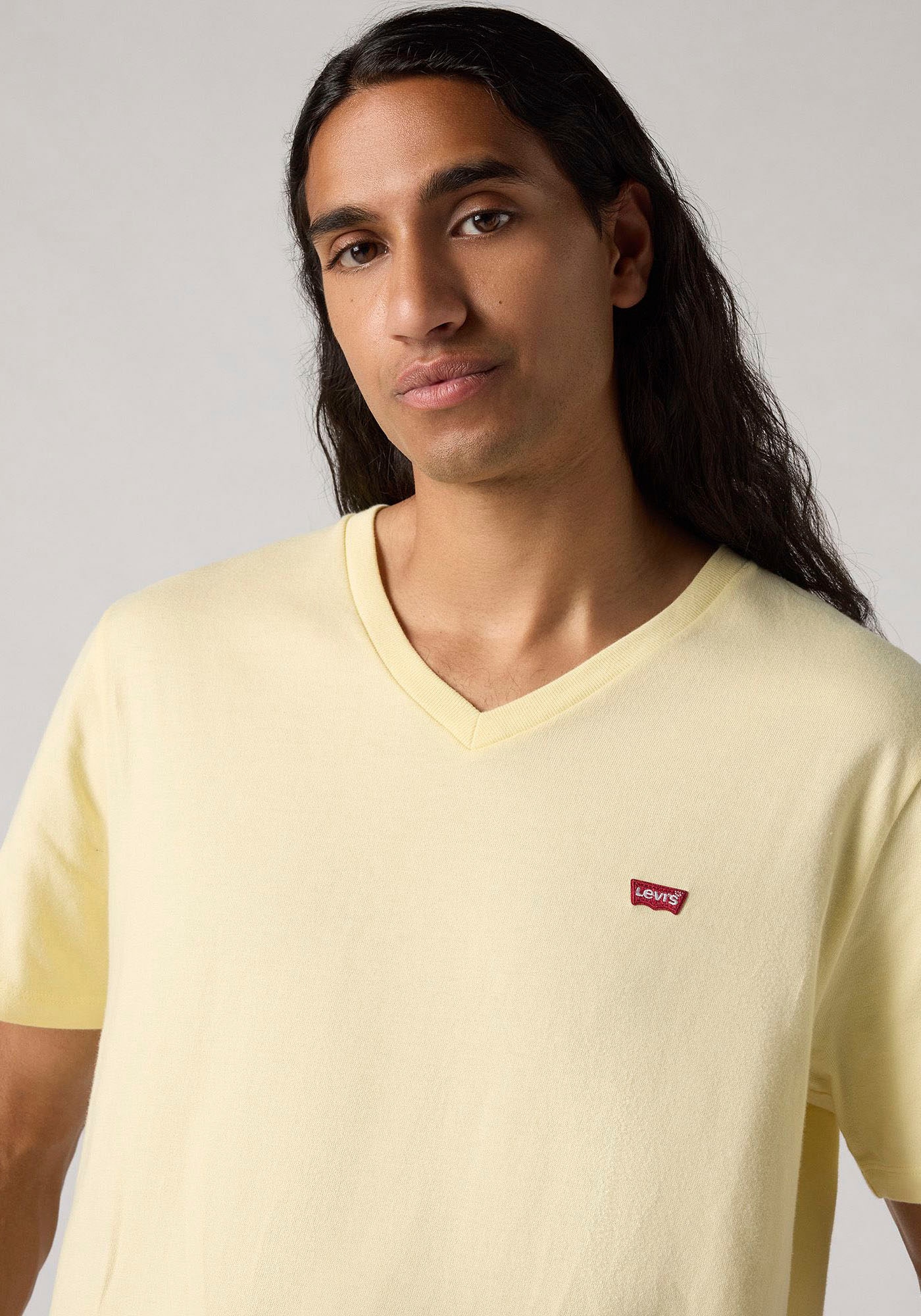 Levi's® V-Shirt »LE ORIGINAL HM VNECK«, mit Logostickerei