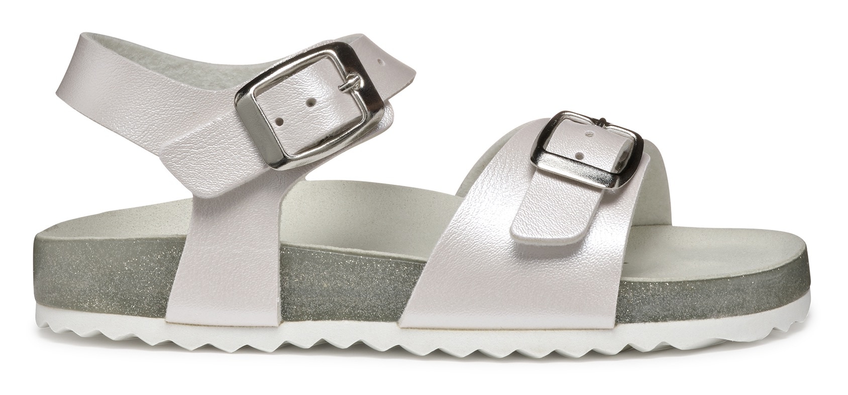 Geox Sandale »J ADRIEL GIRL«, Konfirmationsschuh, Kommunionschuh, Klettschuh mit dezentem Schimmer