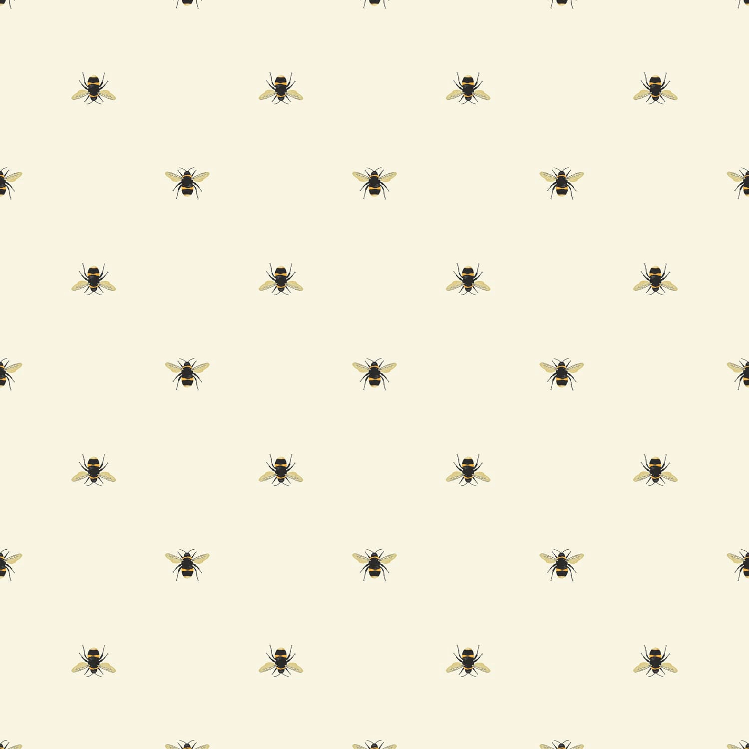 Joules Vliestapete »Botanical Bee Crème« animal print glatt animal print