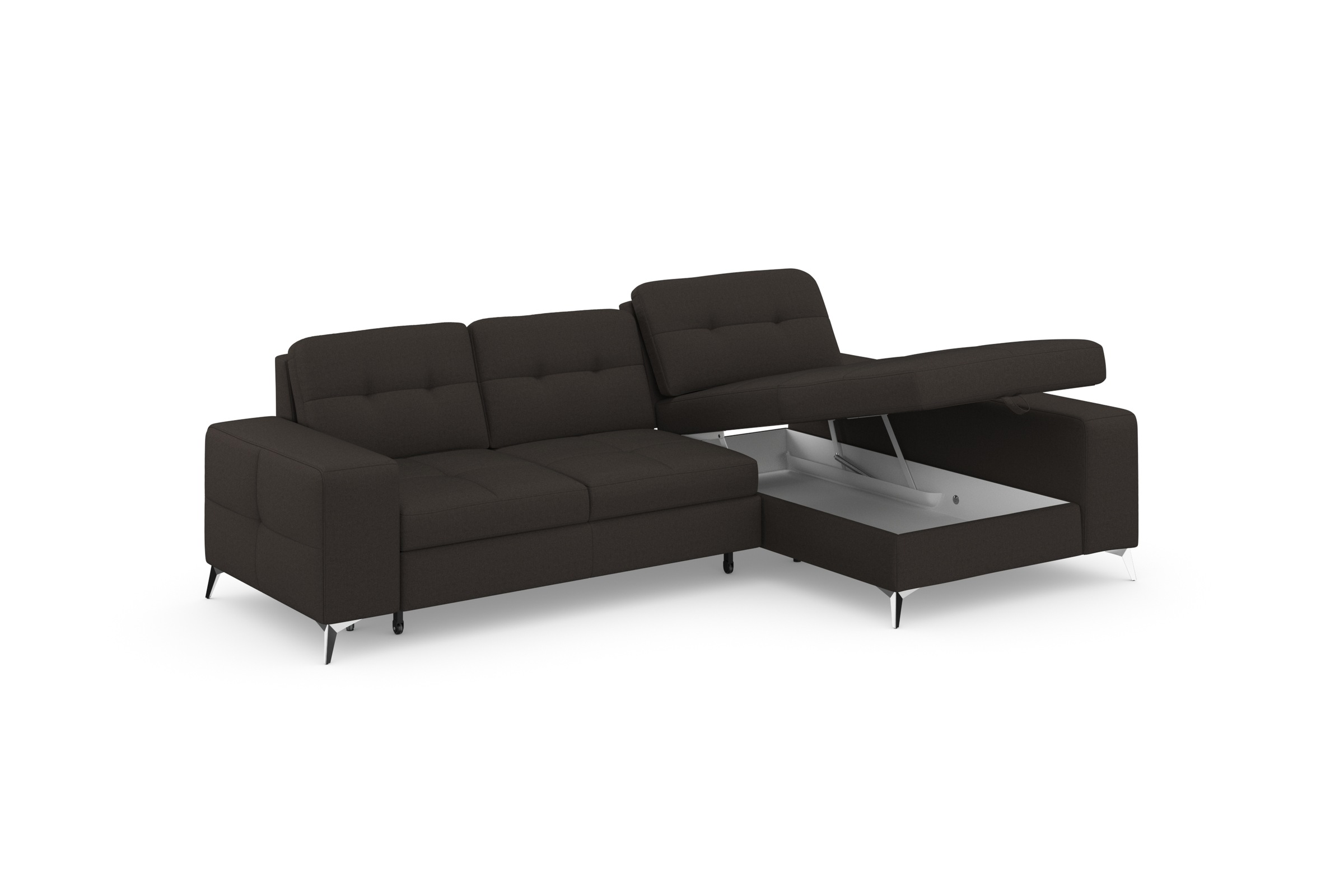 sit&more Ecksofa »Baviene L-Form«, inklusive Sitztiefenverstellung und Federkern, wahlweise Bettfunktion