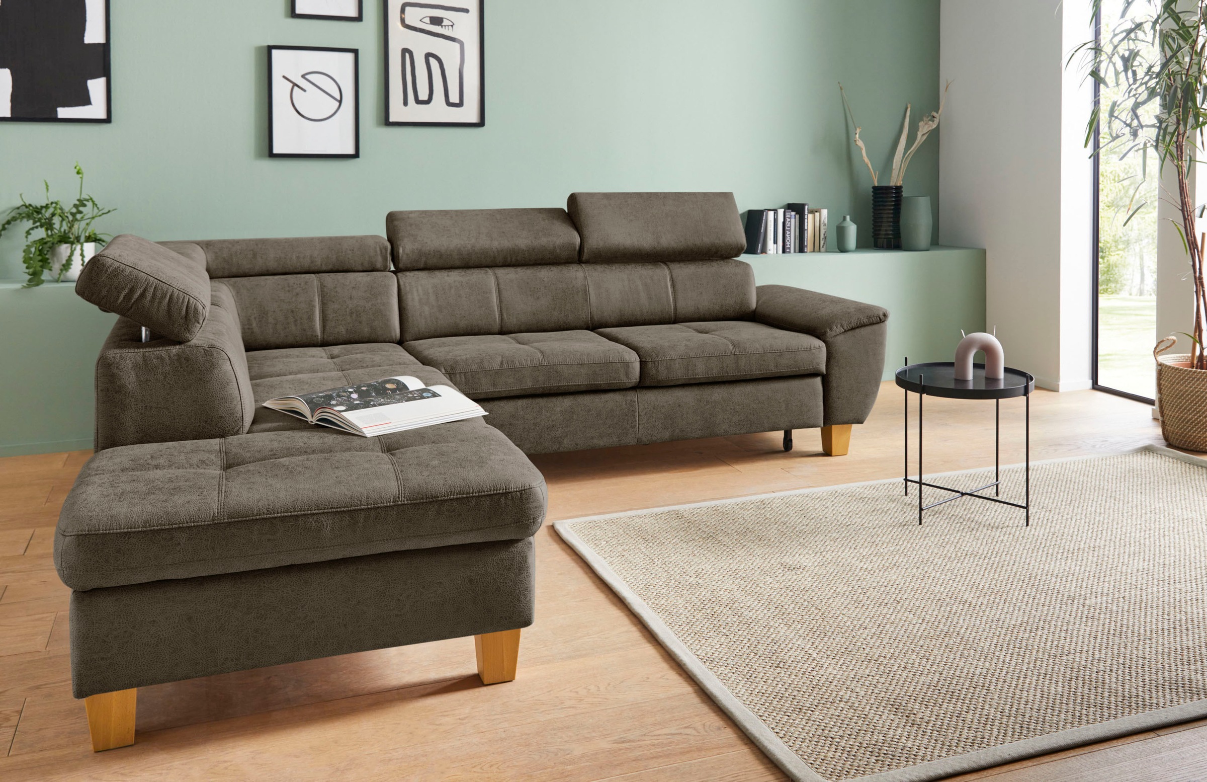 exxpo - sofa fashion Ecksofa »Enya, aufwendige Detailverarbeitung, hoher Si günstig online kaufen