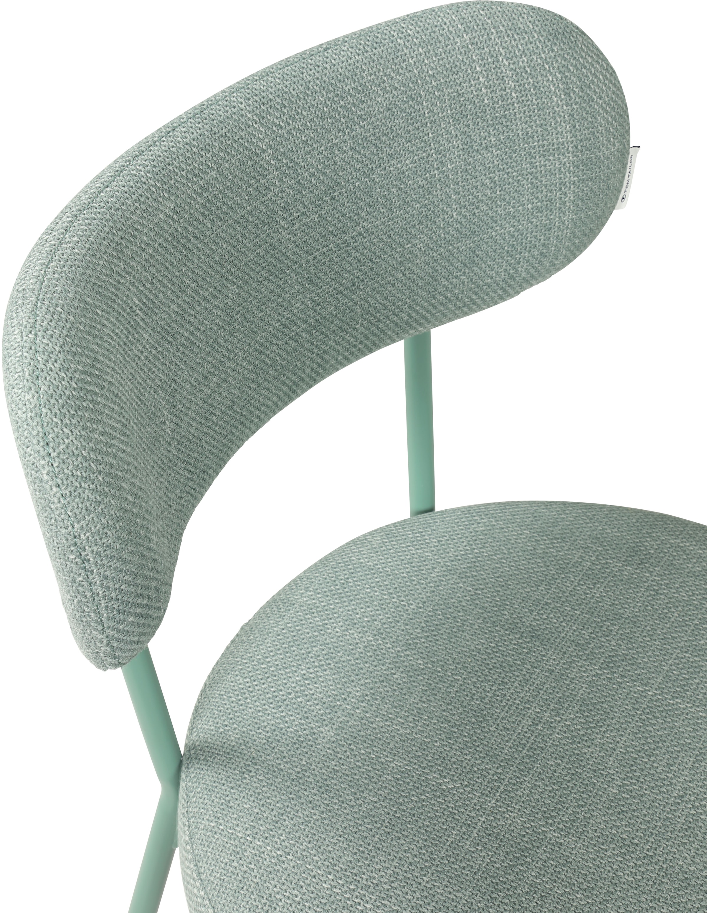 TOM TAILOR HOME 4-Fußstuhl »SOFT PAD CHAIR«, (Set), 2 St., Webstoff, Esszimmerstuhl, 4-Fußgestell, mit Rückenausschnitt