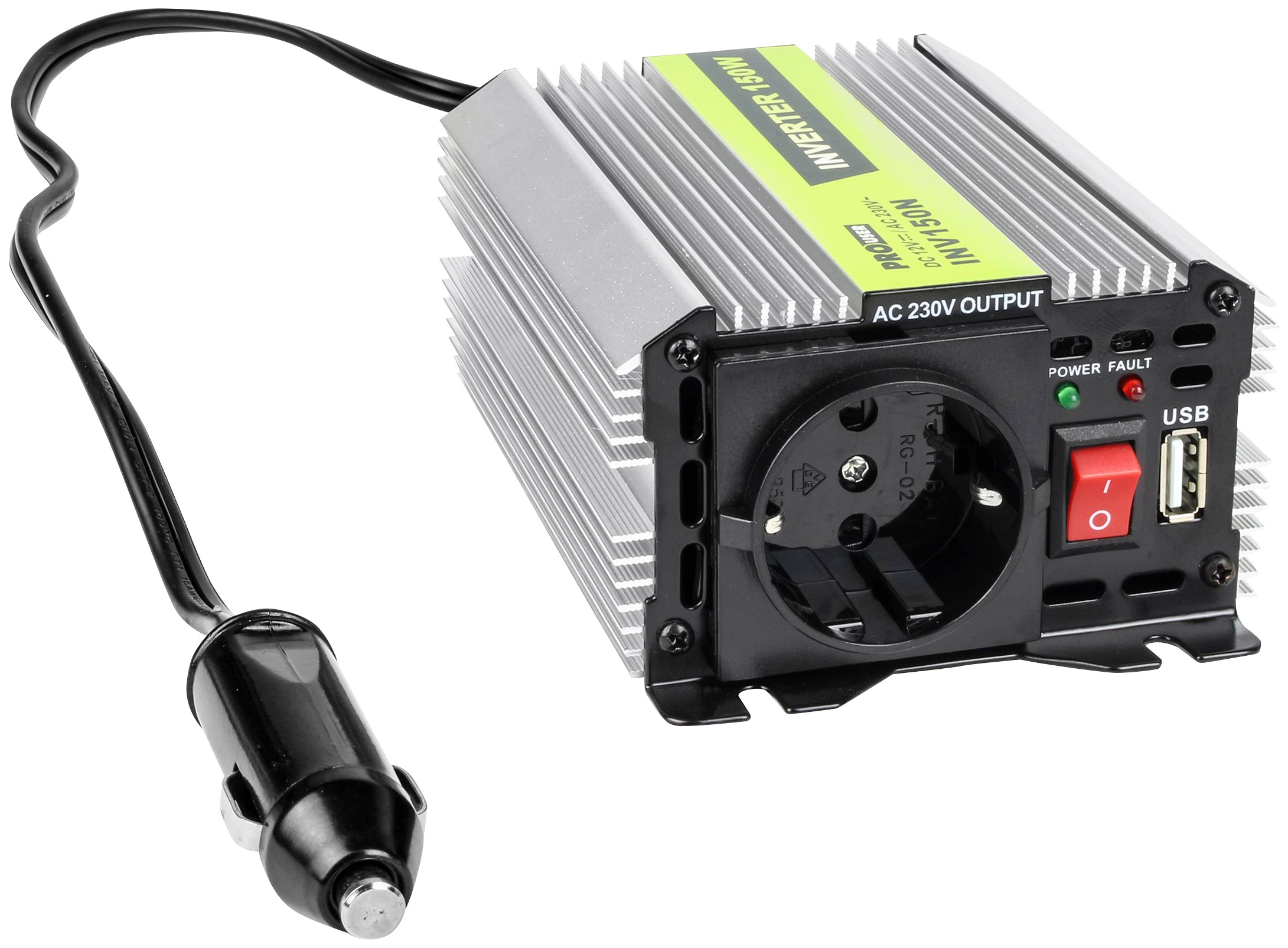 PROUSER Spannungswandler »PSI1500«, DC-AC, 12V auf 230V, 150W, für Autos, Camping