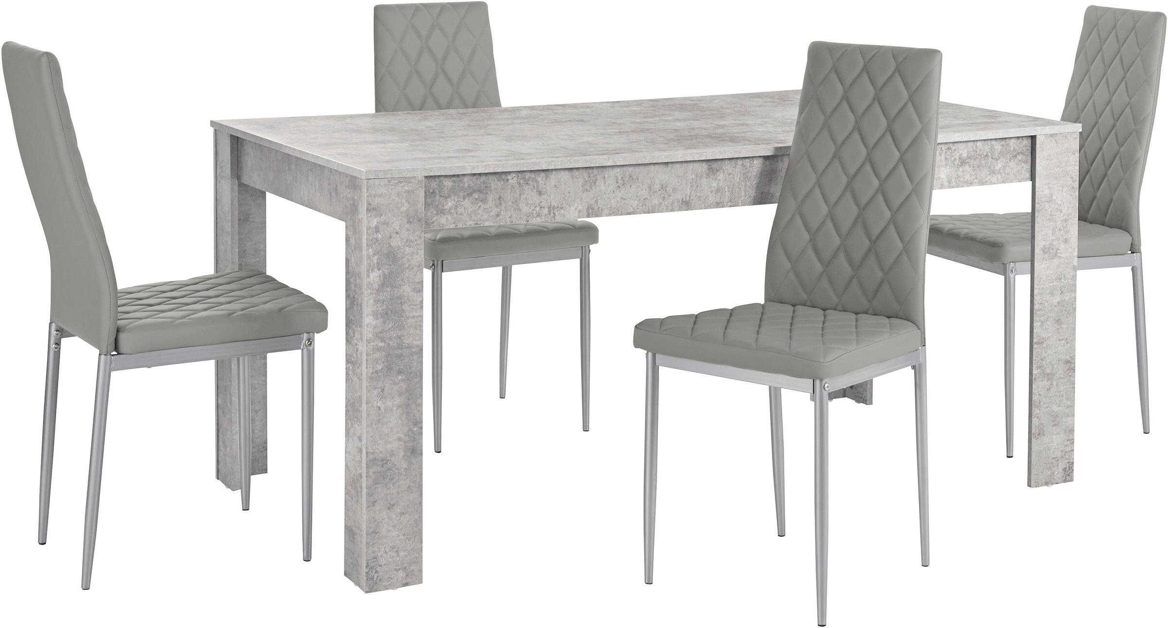 4 Tisch (Set, bestellen 5 mit Stühlen »Lynn160/Brooke«, im INOSIGN Online-Shop Essgruppe tlg.),