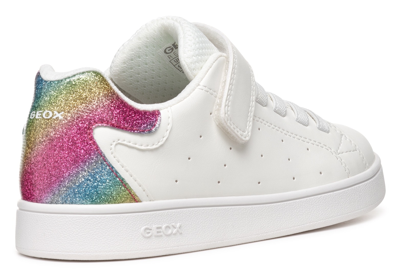 Geox Slip-On Sneaker »J ECLYPER GIRL«, Pride Sneaker, Regenbogen Sneaker mit bunt glitzernder Ferse
