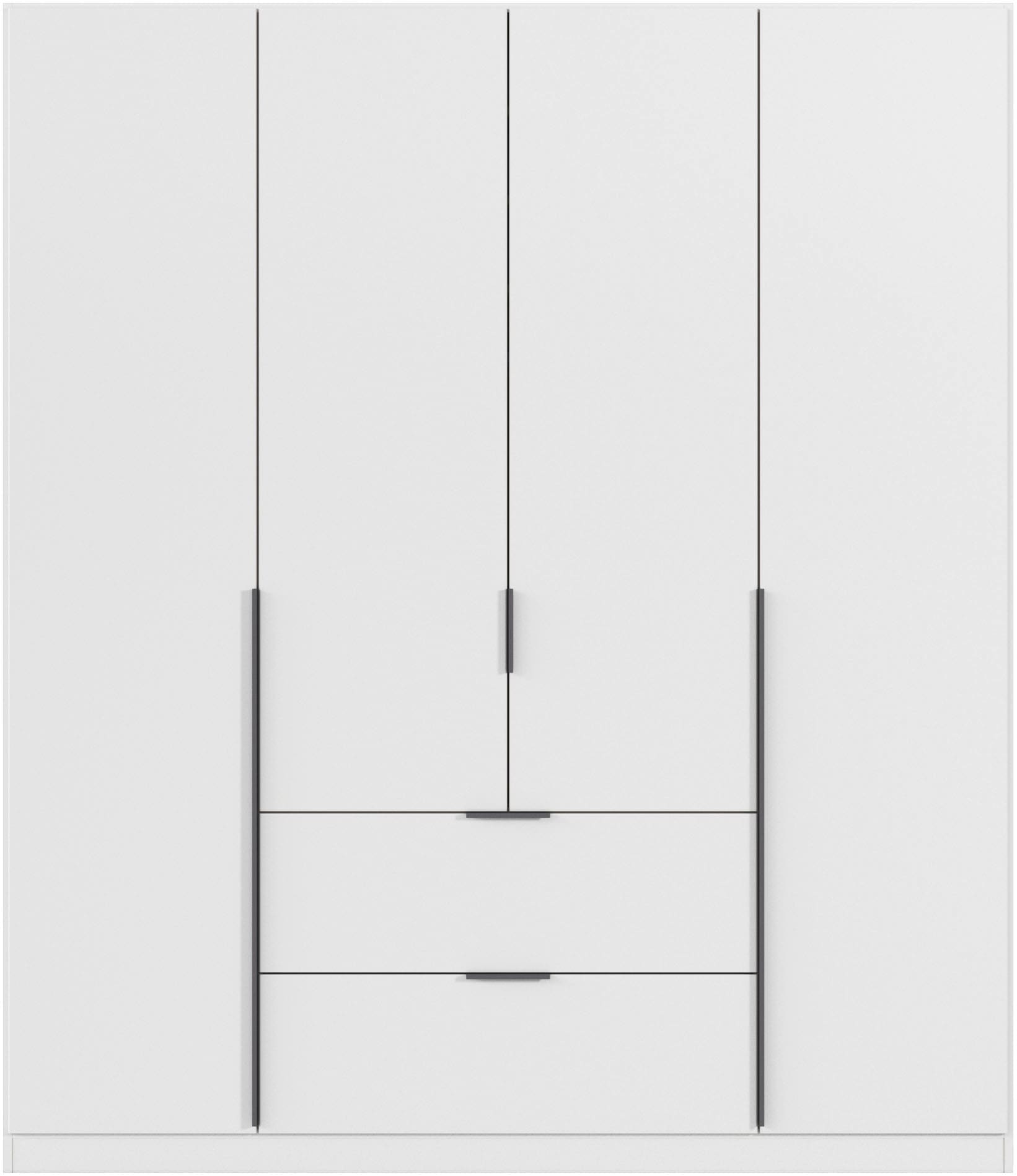 rauch Drehtürenschrank »Kleiderschrank Schrank Garderobe AGORDO mit Dekor- oder Hochglanzfront«, (in zwei Griff-Farben mit Dekor- oder Hochglanzfront), mit Außenschubkästen, in 6 Breiten und 2 Höhen MADE IN GERMANY
