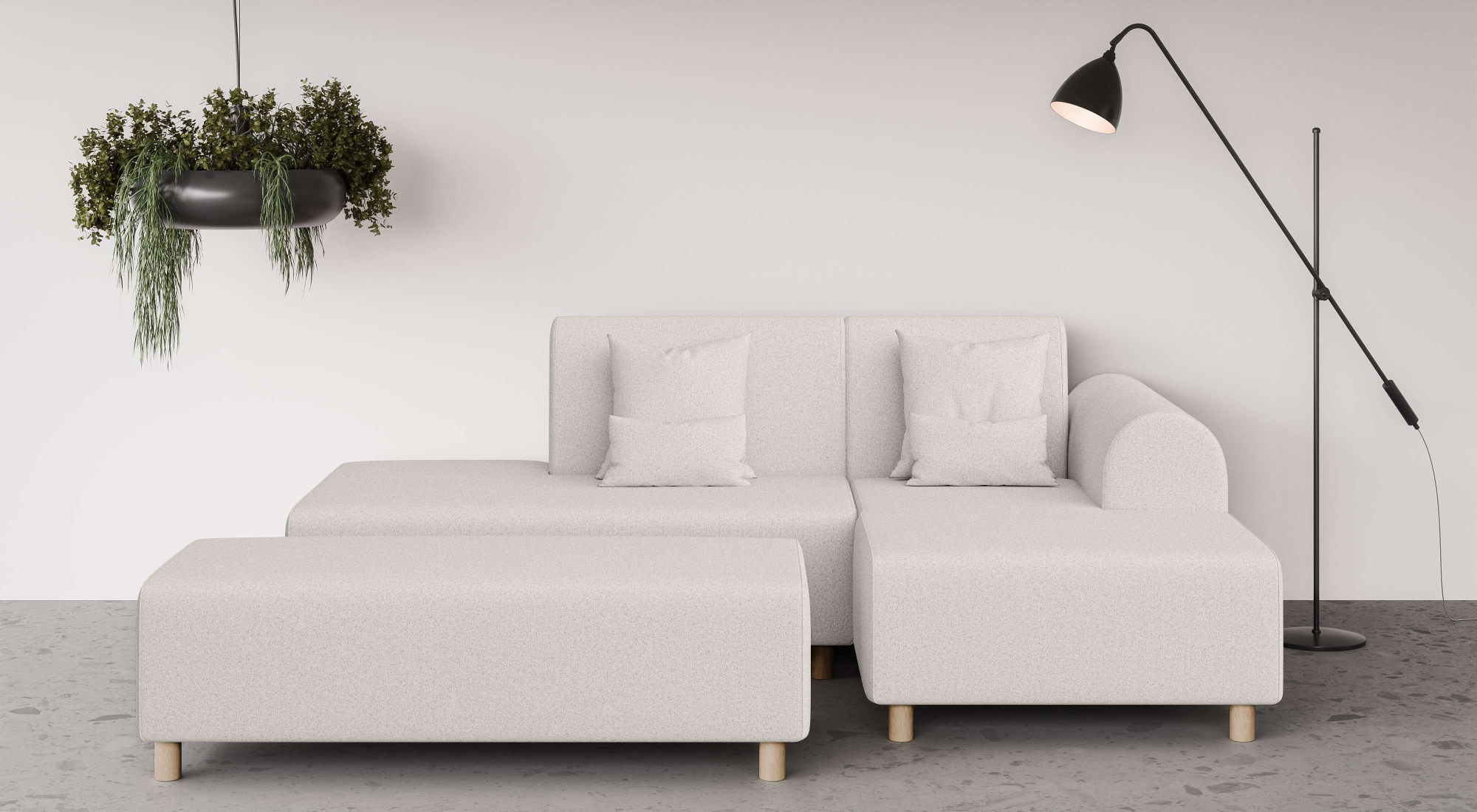INOSIGN Ecksofa »Suyala«, L-Form mit Hocker günstig online kaufen