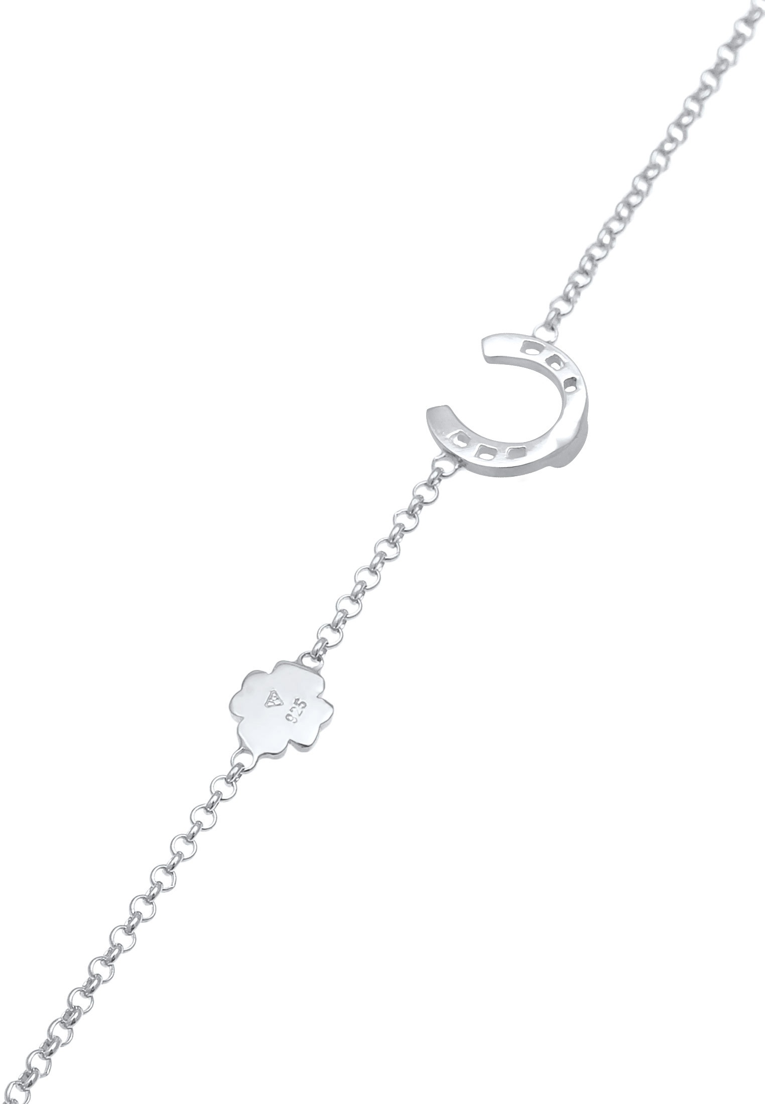 Nenalina Armband »Hufeisen Kleeblatt Glück Emaille 925 Silber«