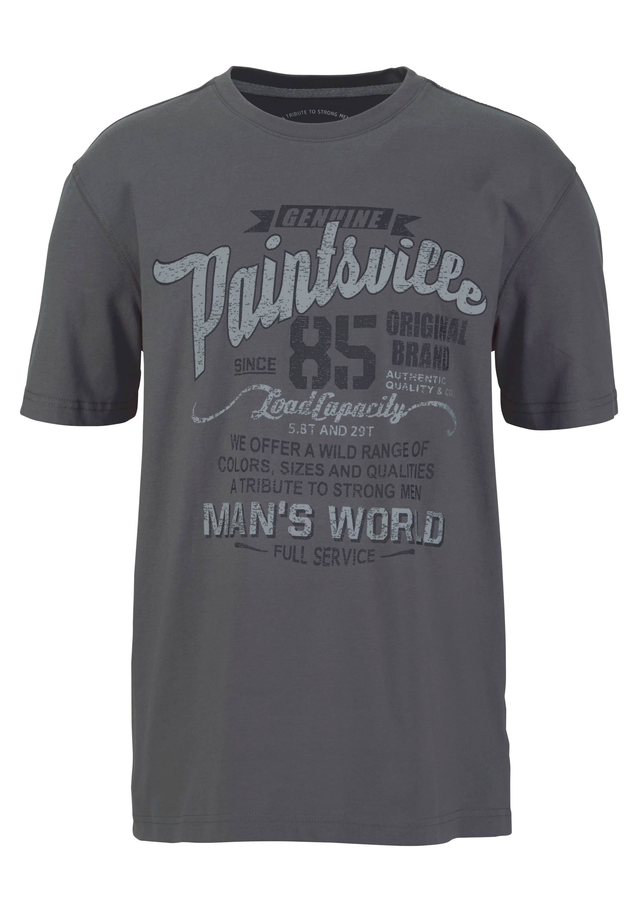 Man's World T-Shirt Kurzarm,  mit stylischem Print,  Rundhalsausschnitt,  aus Baumwolle