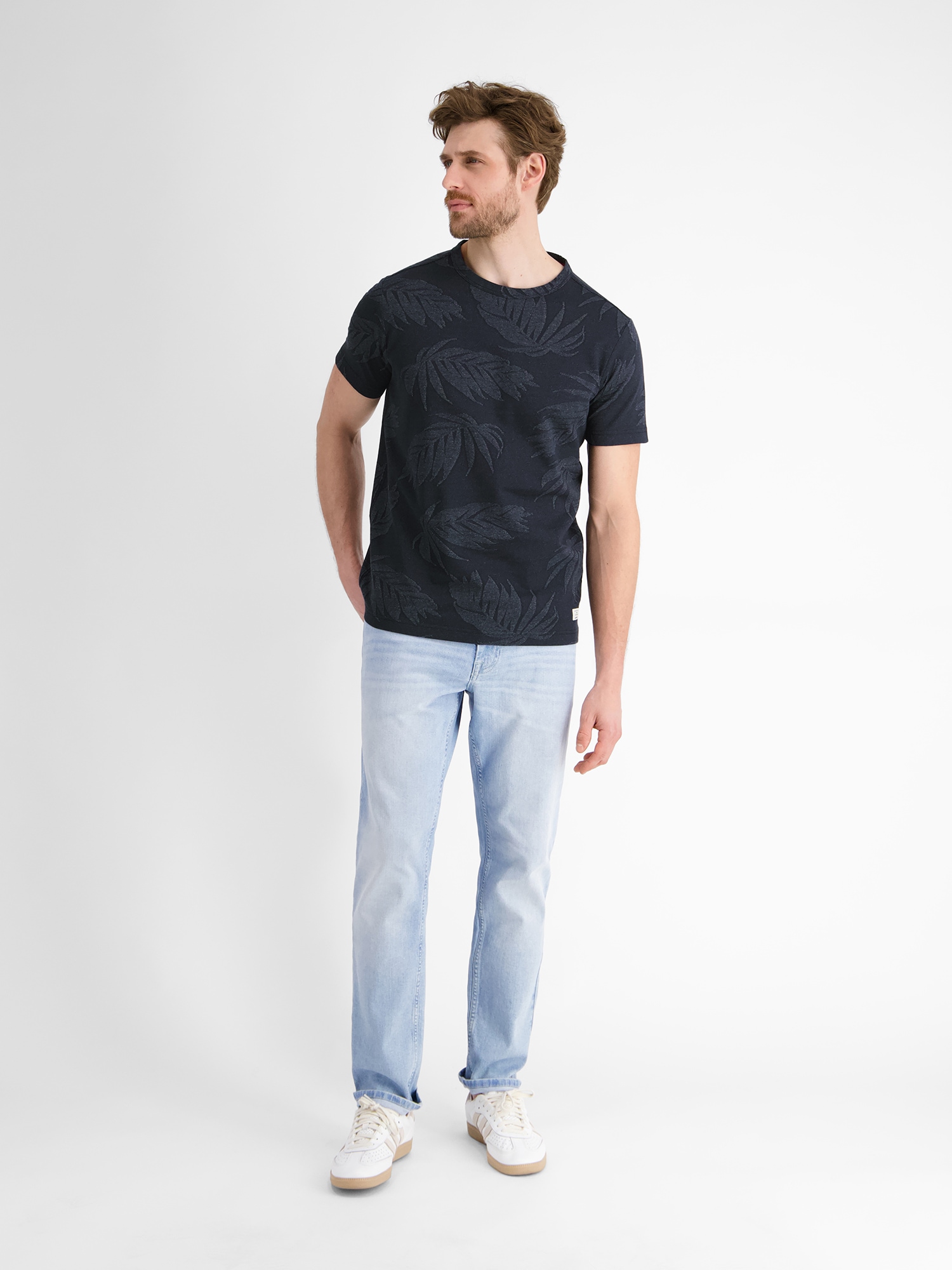 LERROS T-Shirt »Jacquard T-Shirt für Herren«