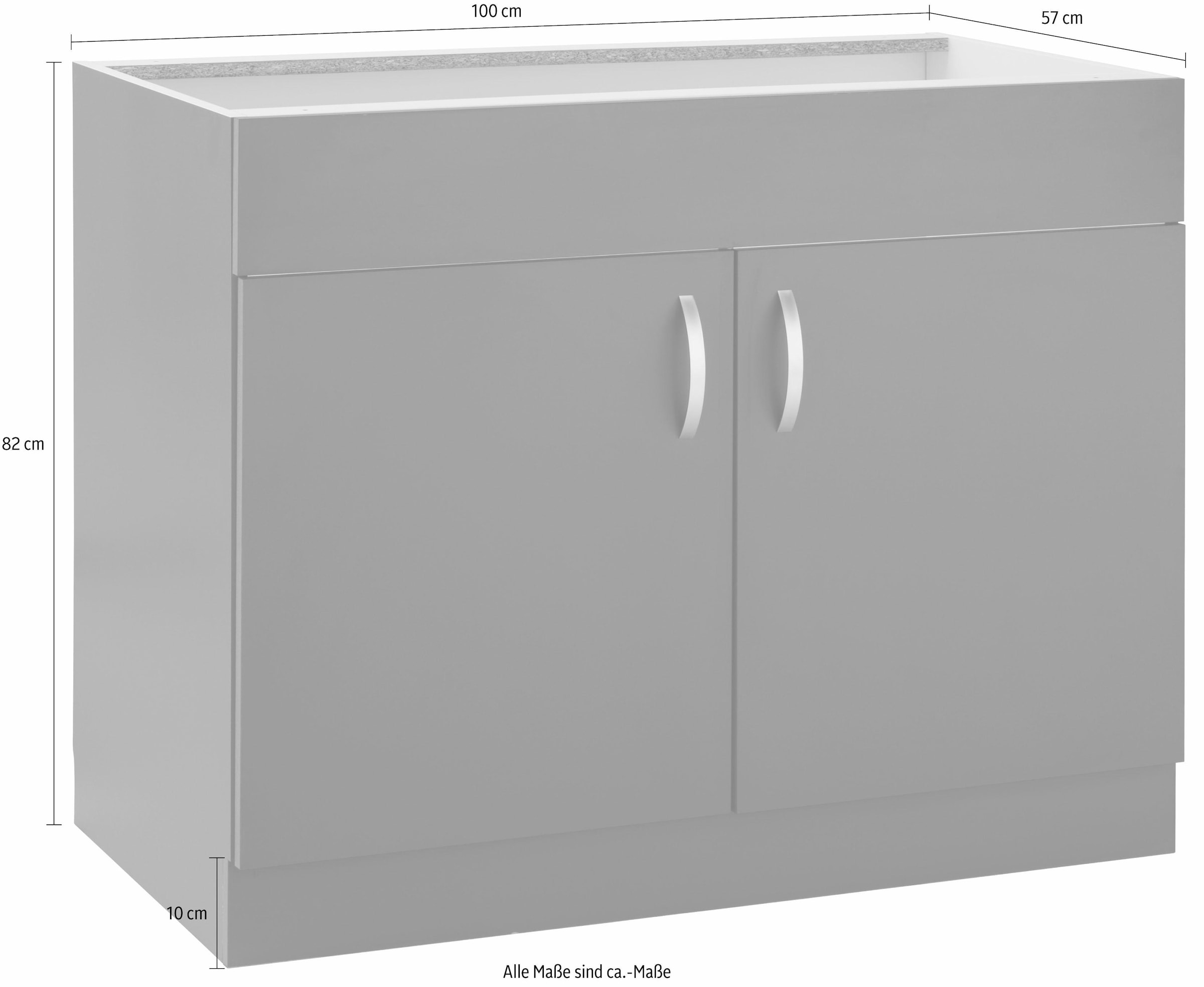 wiho Küchen Spülenschrank »Flexi«, Breite 100 cm