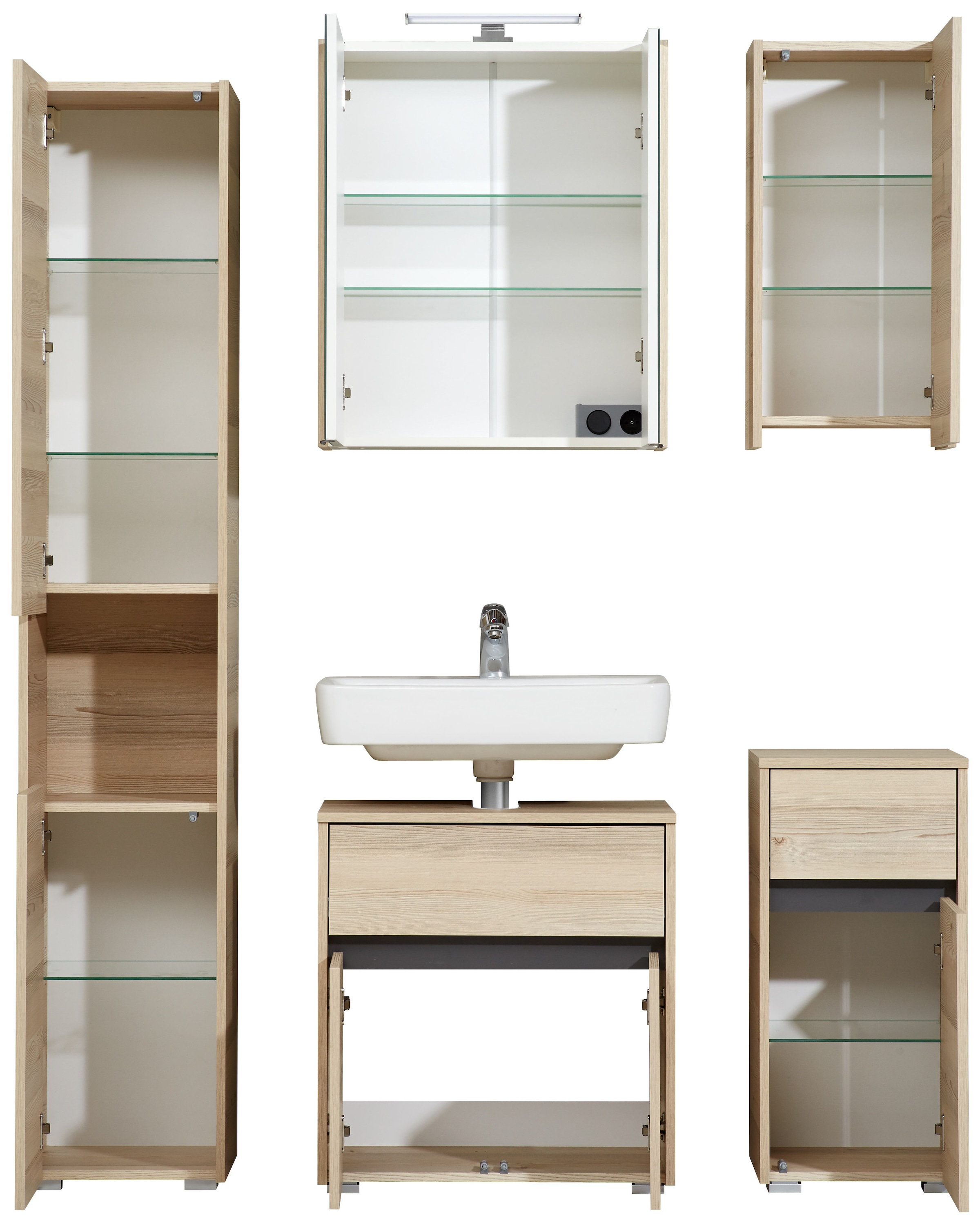 Saphir Badmöbel-Set »Quickset 393« Komplett-Set, 5 Stk. tlg.