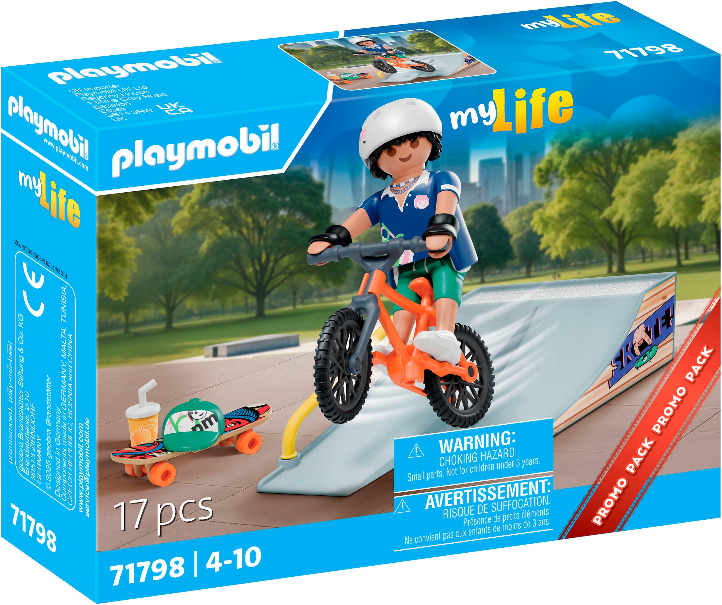 Playmobil® Konstruktions-Spielset »Skateboard mit Rampe (71798), My Life«, (17 St.), Made in Europe