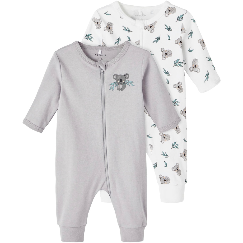 Name It Schlafoverall »NBNNIGHTSUIT 2P ZIP SILVER KOALA«