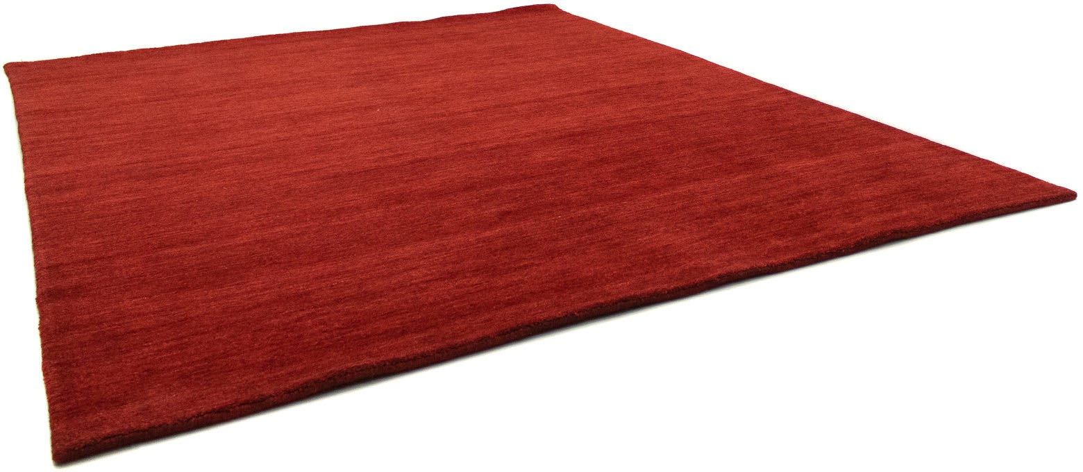 morgenland Wollteppich »Uni - Gabbeh Teppich - Softy«, rechteckig, 1,6 mm Höhe, Gabbeh Optik, Uni Farben, reine Wolle, sehr weicher Flor, Wohnzimmer