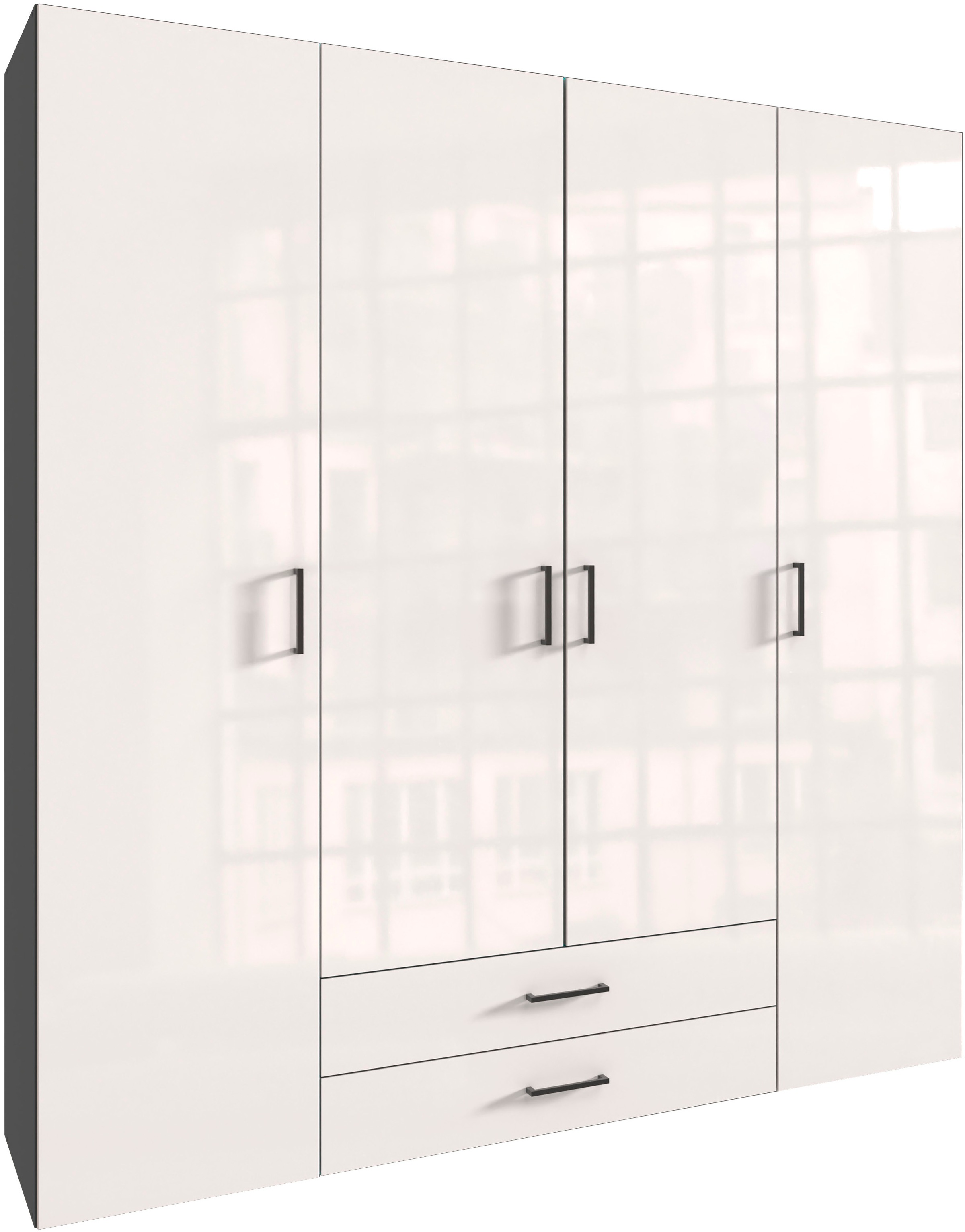 Wimex Drehtürenschrank »Mugano« mit langen oder kurzen Griffen aus Metall, günstig online kaufen