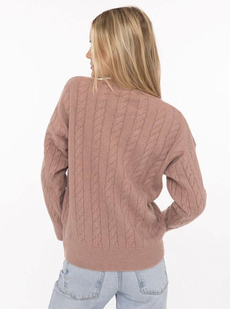 Zwillingsherz Strickpullover »"Zopfstrick"« Rundhalsausschnitt, Zopfstrick, Langarm