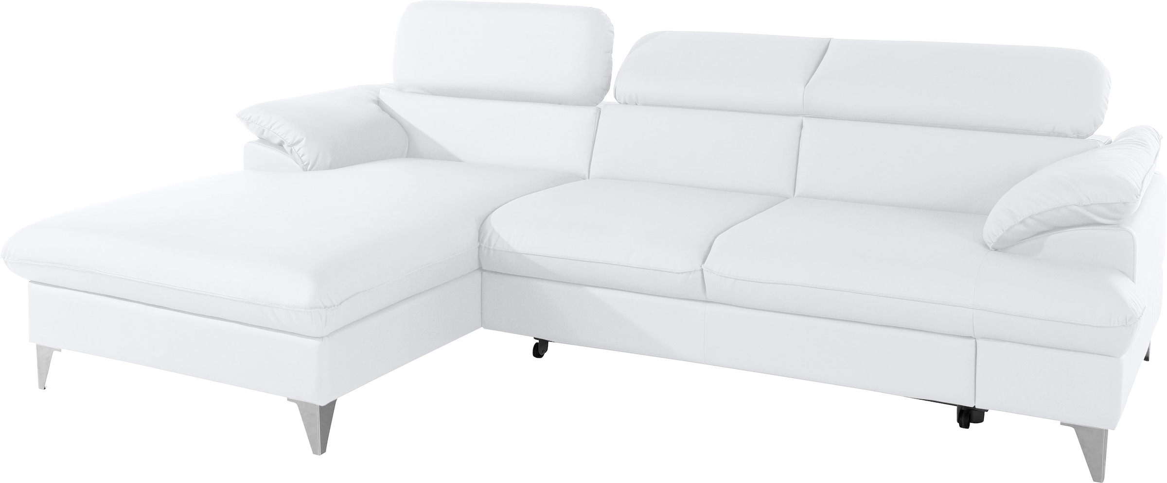 COTTA Polstergarnitur »Caluso«, (2 tlg.), Set: bestehend aus Ecksofa, Hocker, Ecksofa inkl. Kopfteilverstellung
