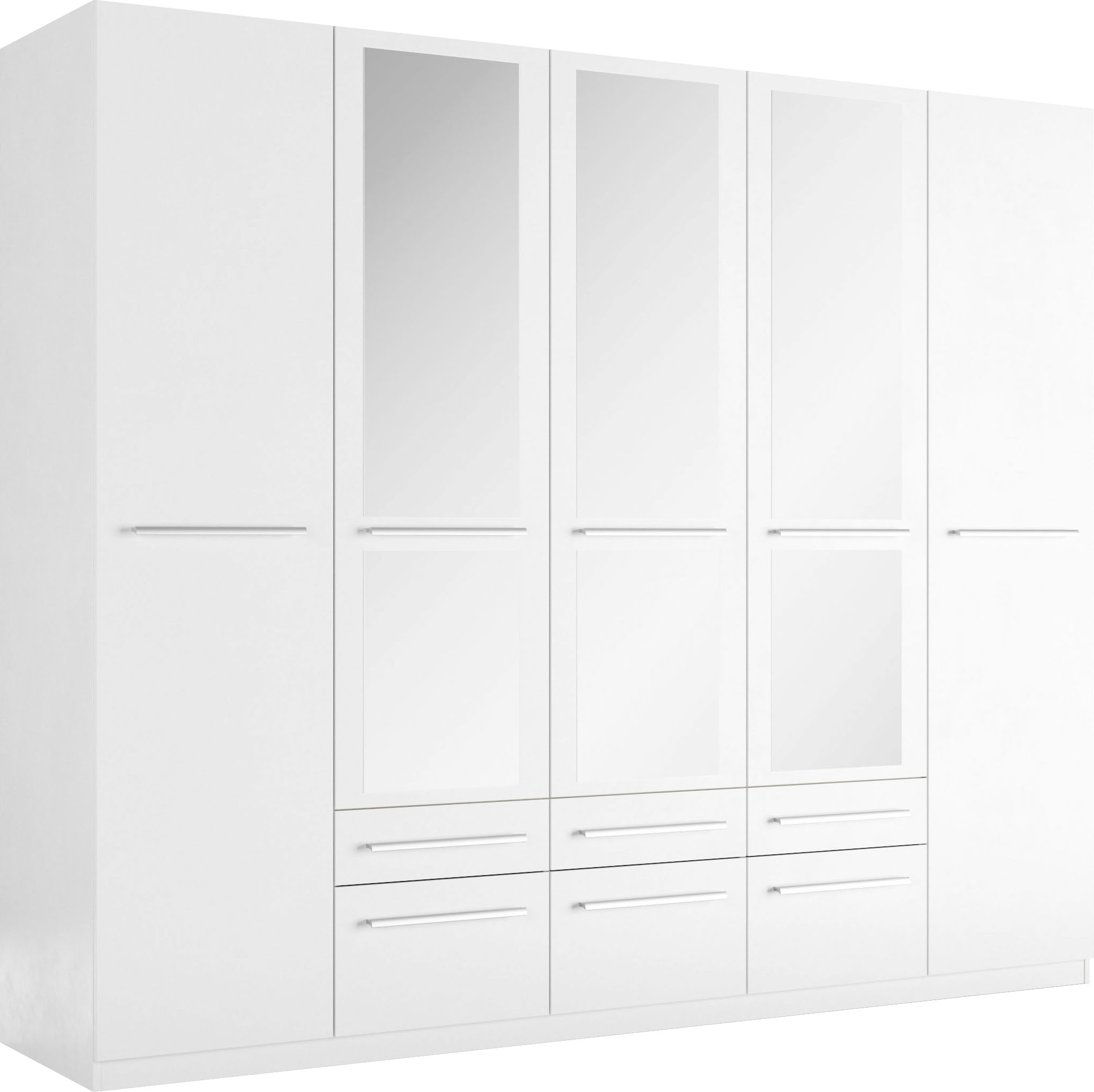 priess Kleiderschrank »Schrank Garderobe Wäscheschrank Barcelona in 5 Breiten«, viel Stauraum, geräumige Schubkästen, mit Spiegel, MADE IN GERMANY