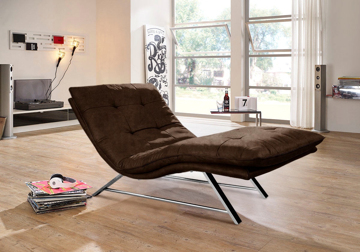 W.SCHILLIG Relaxliege »daily dreams«, in Waffelkissen-Optik, wahlweise mit Motor, Kufengestell, in 2 Breiten