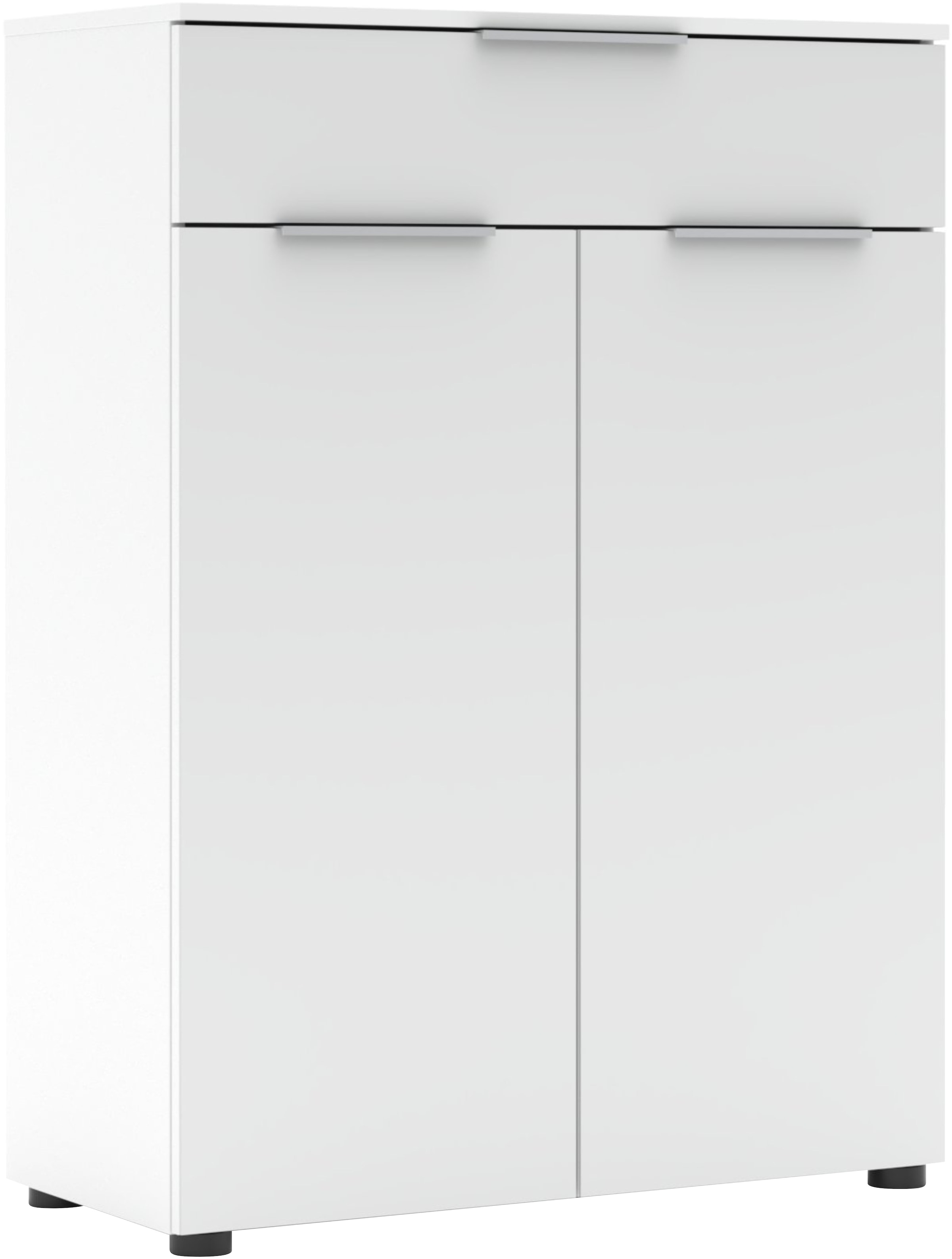 Innostyle Aktenschrank »Büroschrank Santorin, 80/110/38 cm ( B/H/T)« 1 Stk. tlg. 2 türig, 1 Schubkasten, Softclose, Klarglas, ABS Schutzkante