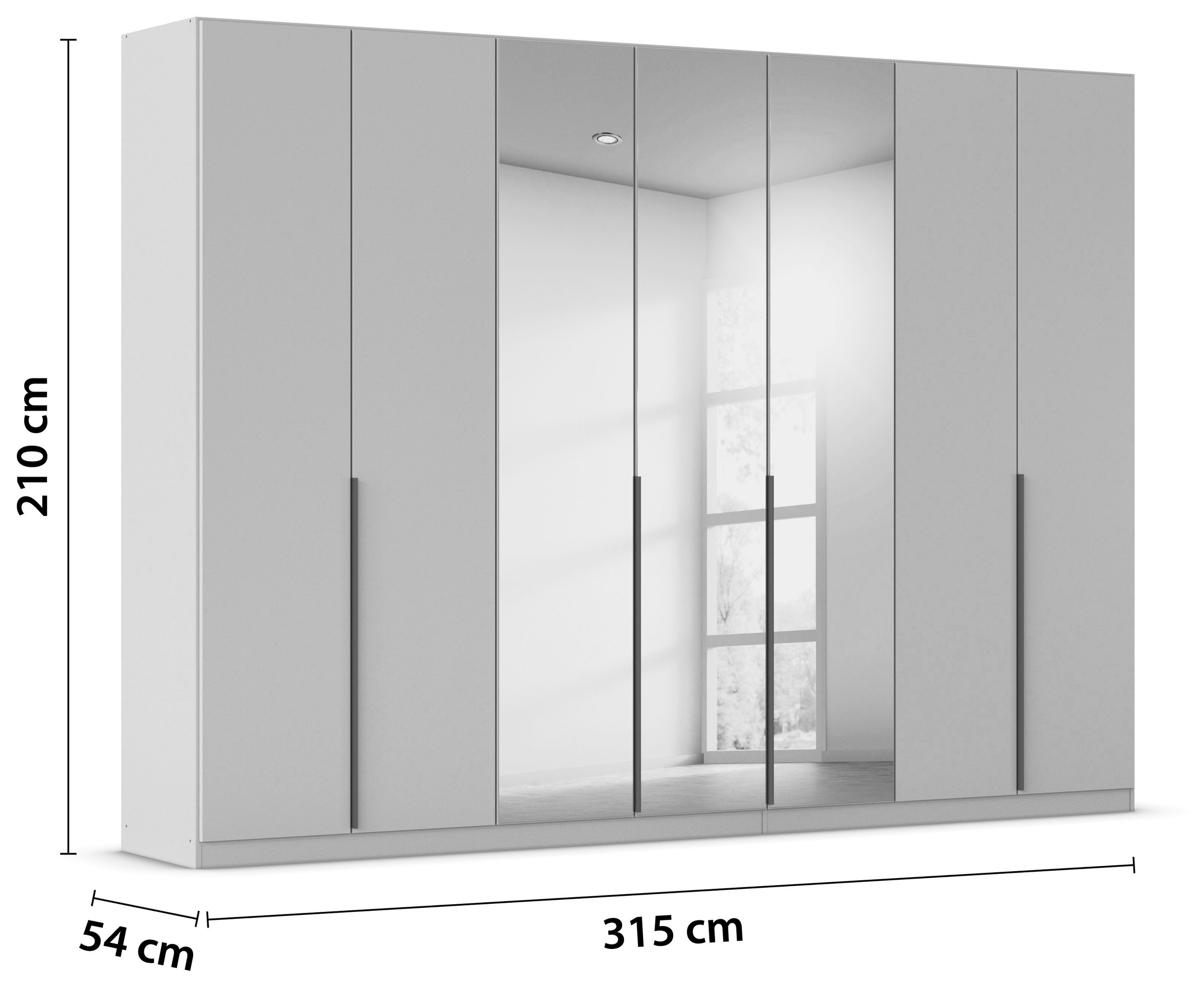 rauch Drehtürenschrank »Kleiderschrank Schrank Garderobe AGORDO mit Dekor- oder Hochglanzfront«, (in zwei Griff-Farben), durchdachte Innenausstattung, in 6 Breiten und 2 Höhen MADE IN GERMANY